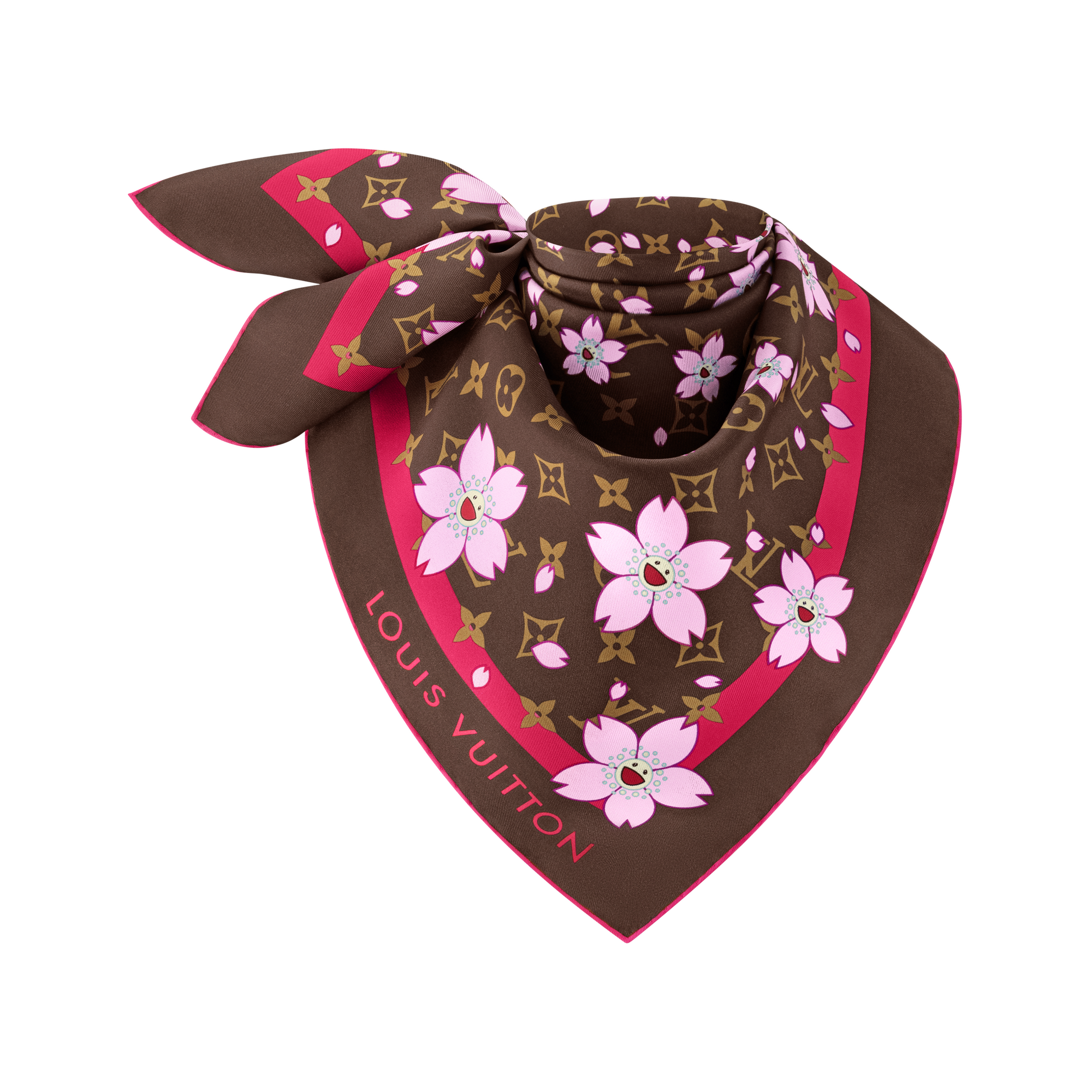 LV x TM Monogram Cherry Blossom 70方巾 . in 女士