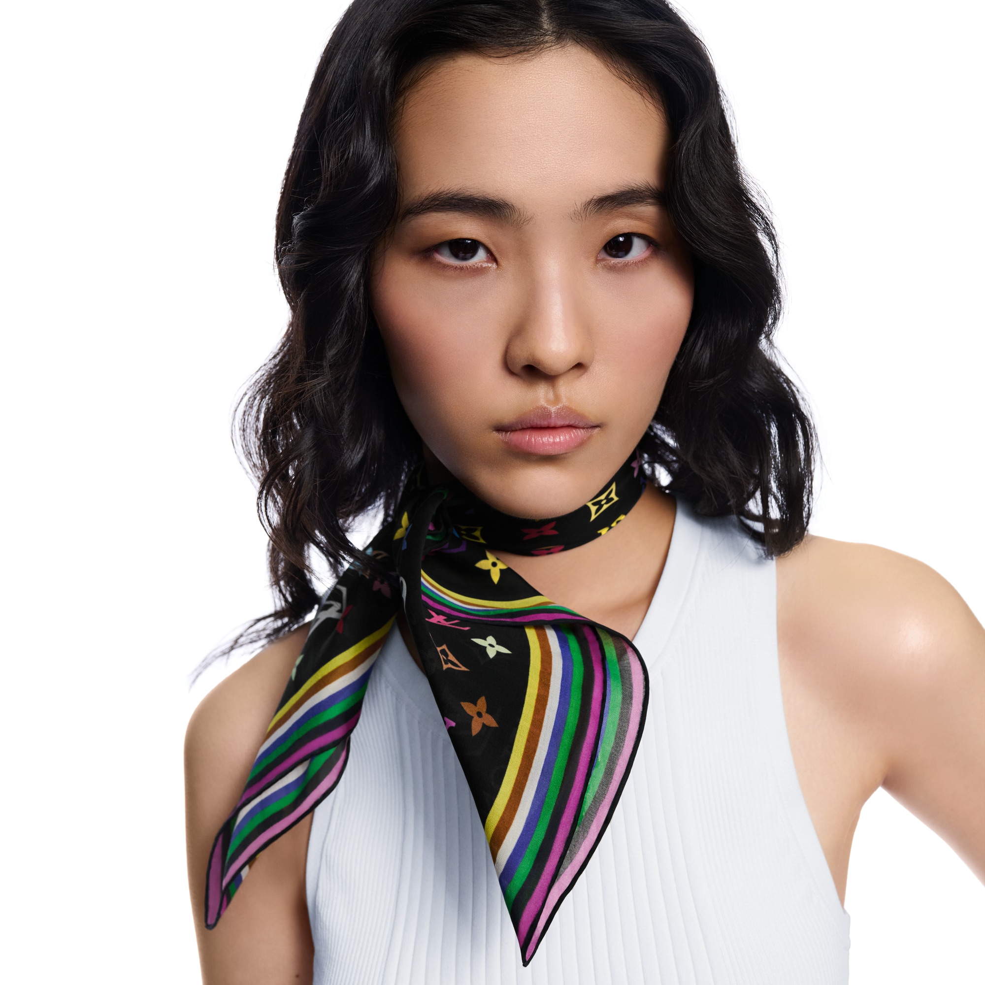 LV x TM Monogram Multicolor 55方巾 . in 女士