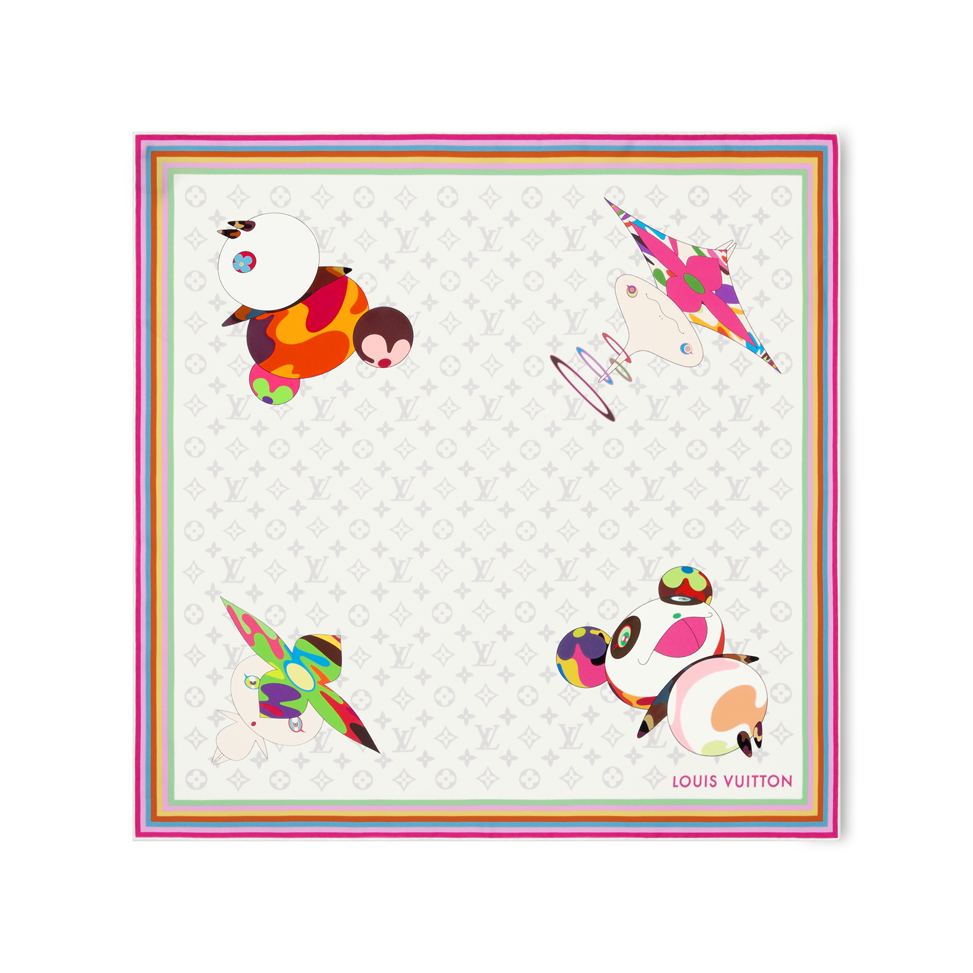 LV x TM Monogram Superflat Characters 70 方巾 . in 女士
