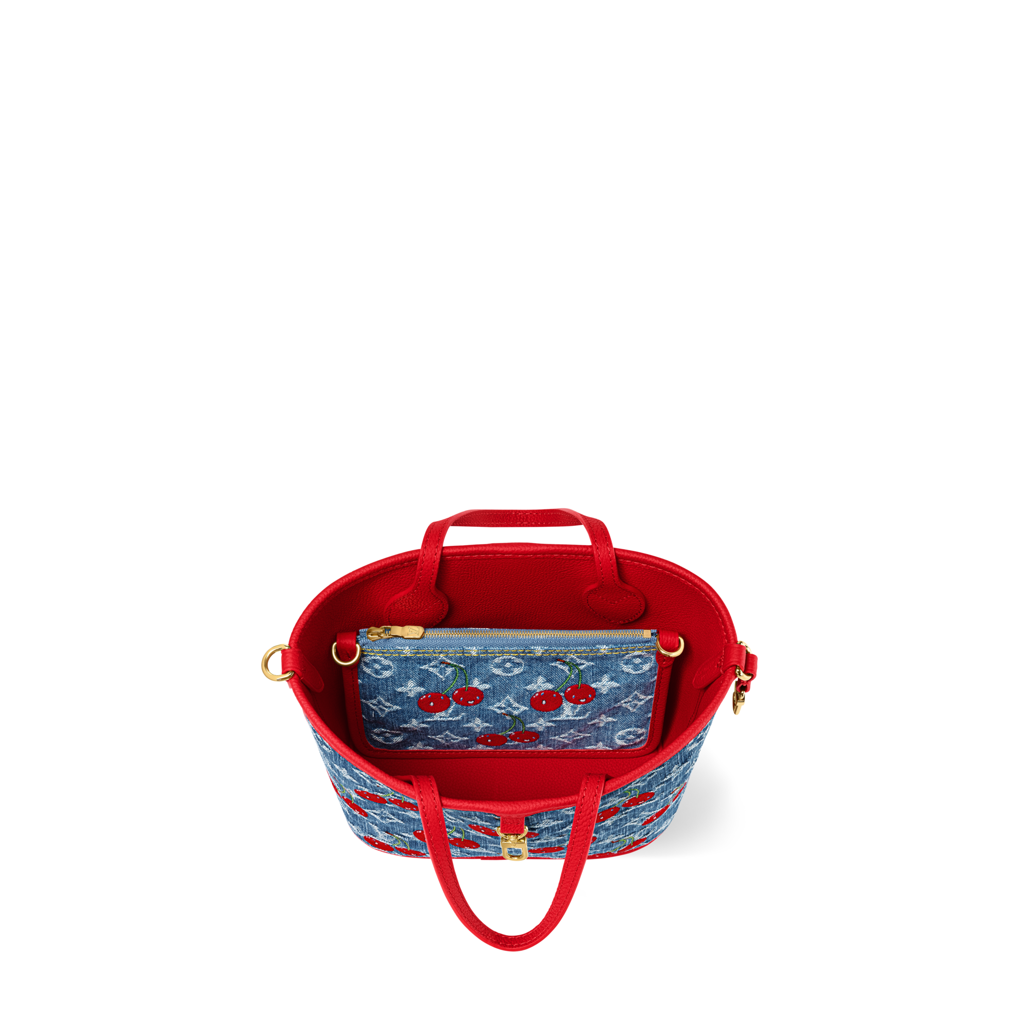 LV x TM Neverfull Inside Out BB Monogram Denim in 時尚包包及小型皮件