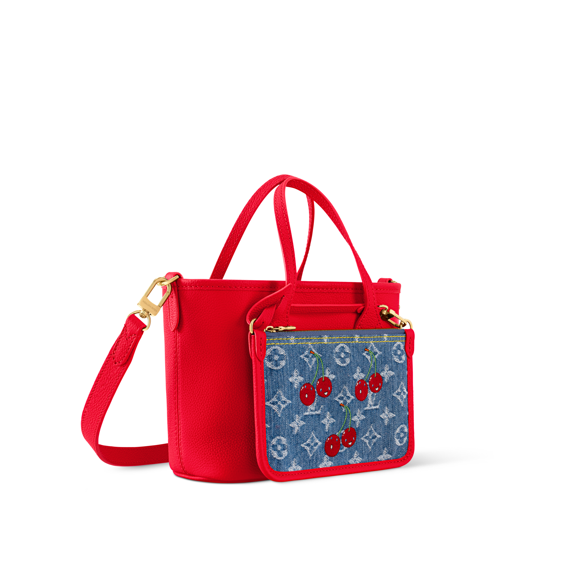LV x TM Neverfull Inside Out BB Monogram Denim in 時尚包包及小型皮件