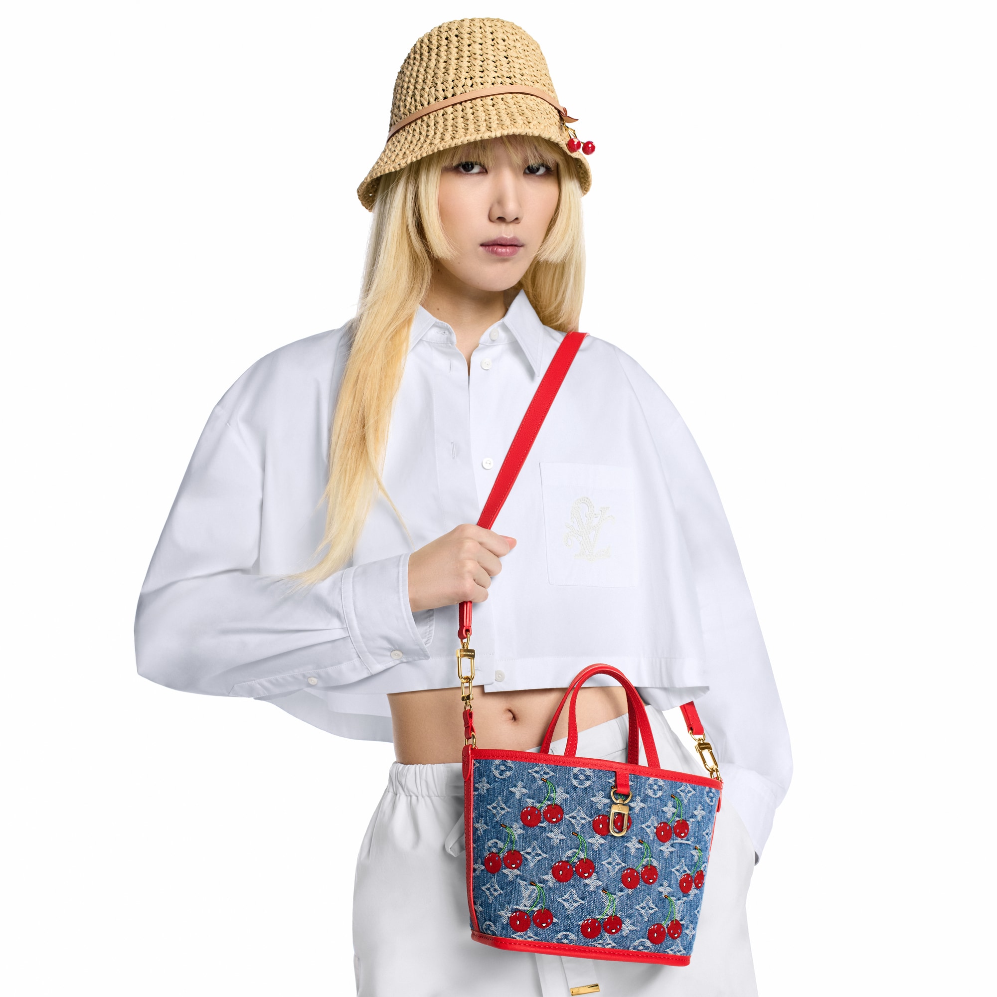 LV x TM Neverfull Inside Out BB Monogram Denim in 時尚包包及小型皮件
