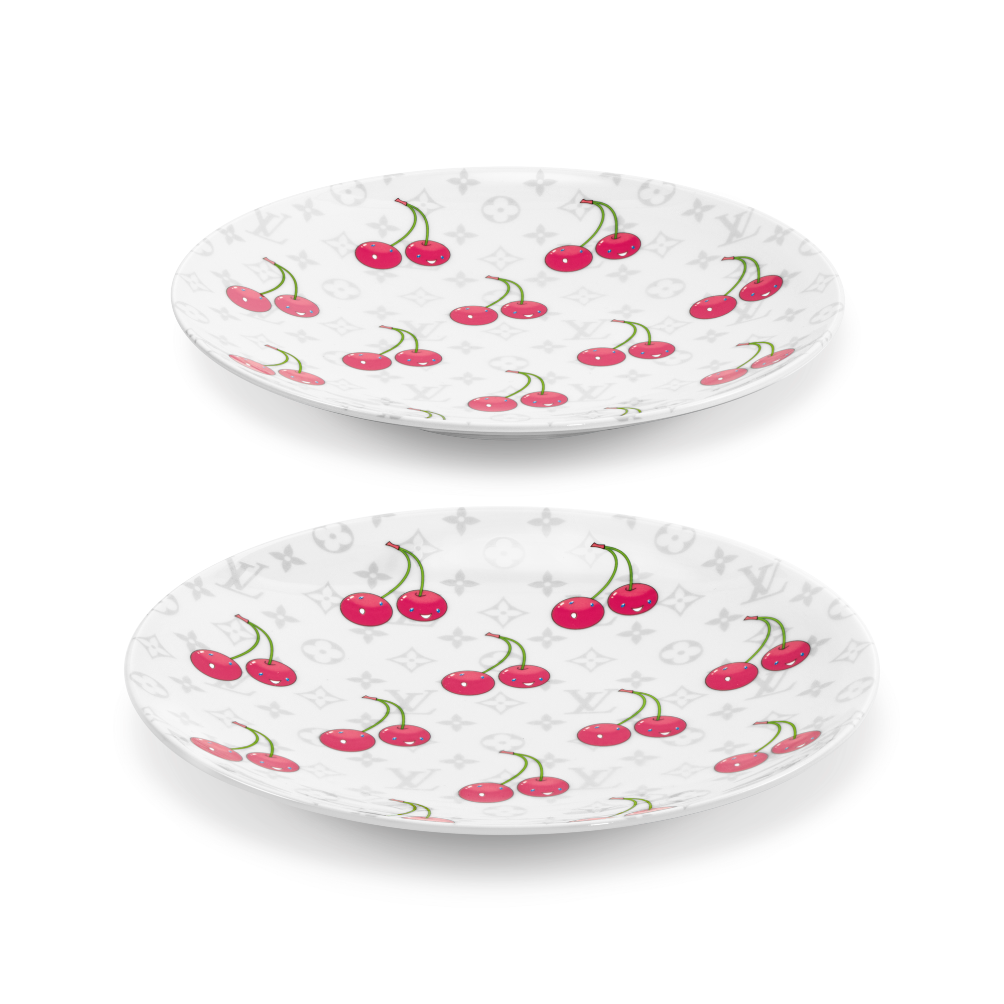 LV x TM 甜點碟兩件套裝 Monogram Cerises in 行李箱、旅行用品及家居精品