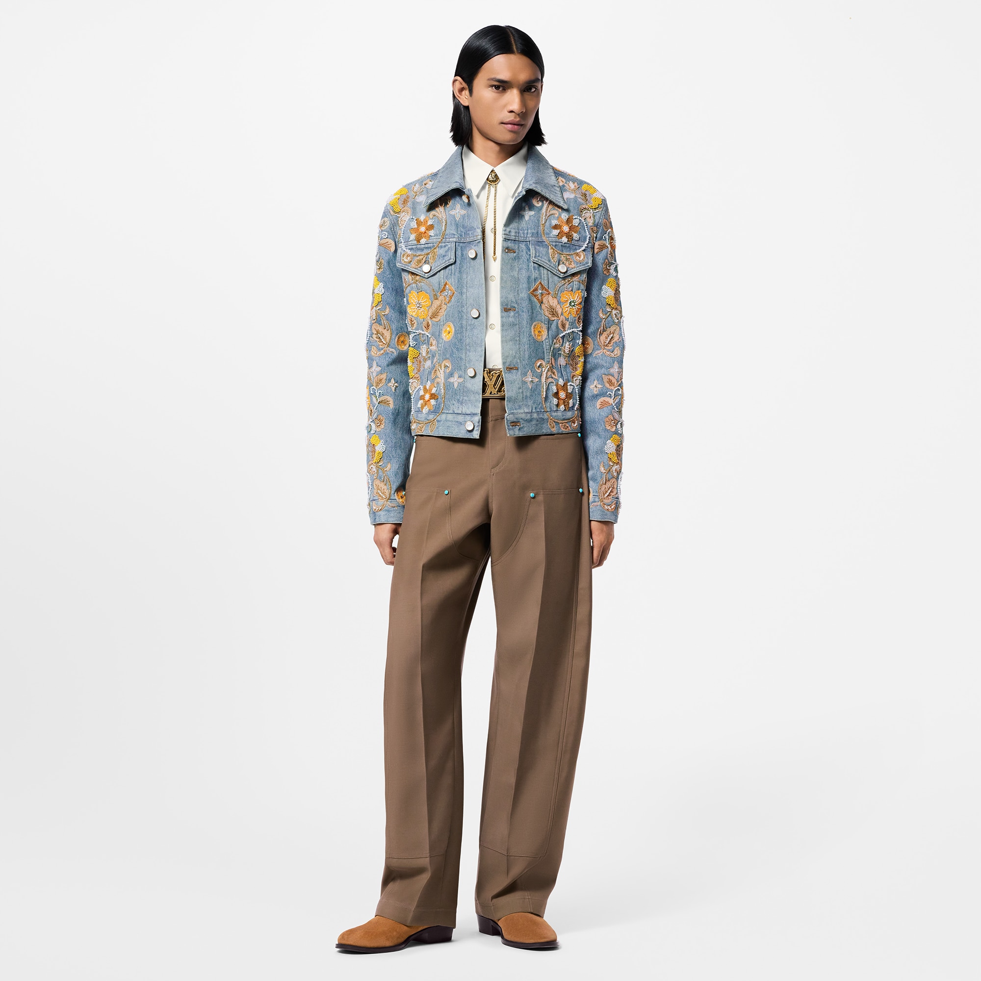 定製刺繡牛仔外套  in 男士