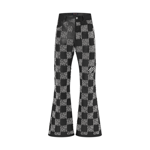 定製款飾釘皮革喇叭長褲 in 男士's 時裝系列 褲子 collections by Louis Vuitton (產品縮放)