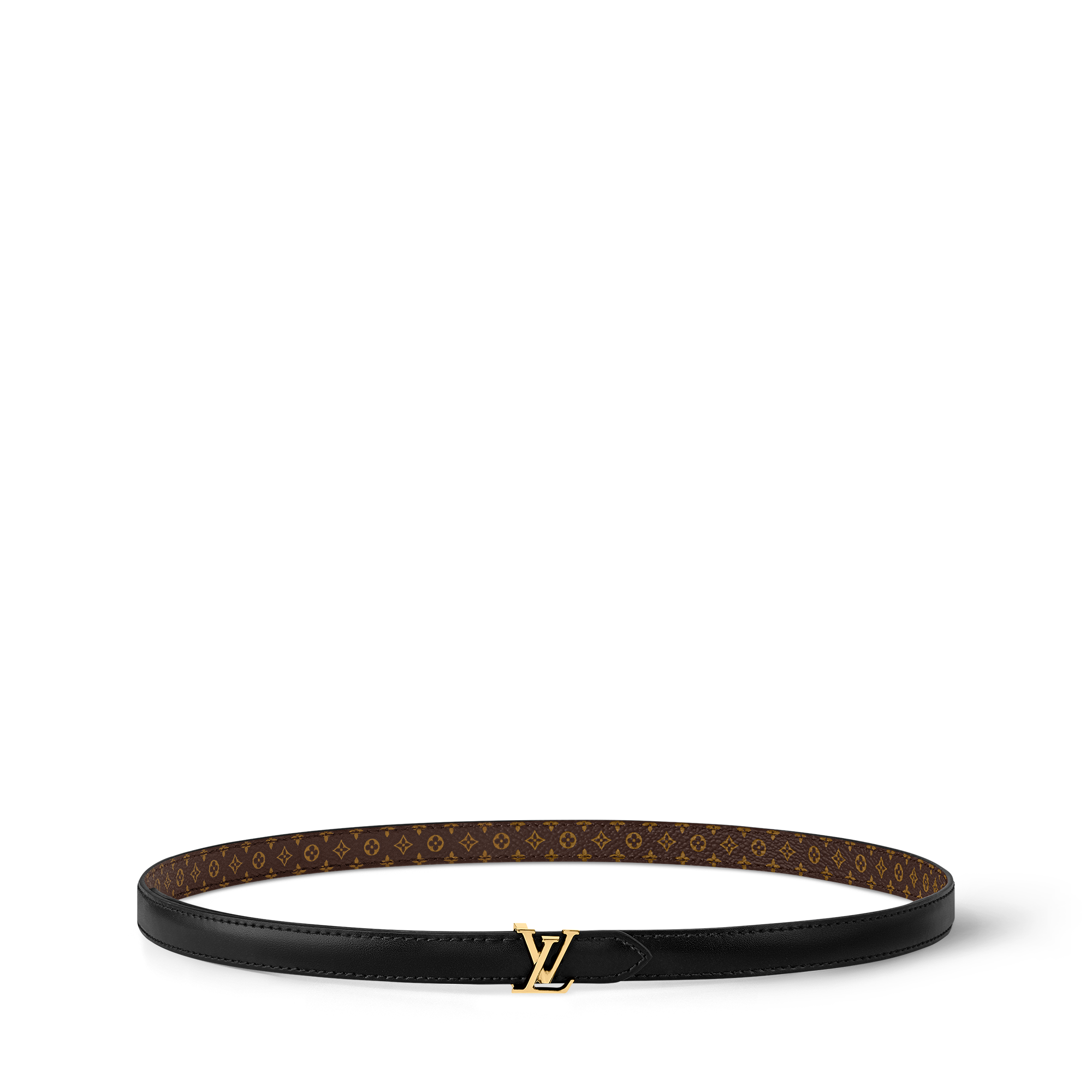 LV Mini 15毫米雙面皮帶 Monogram 帆布 in 女士