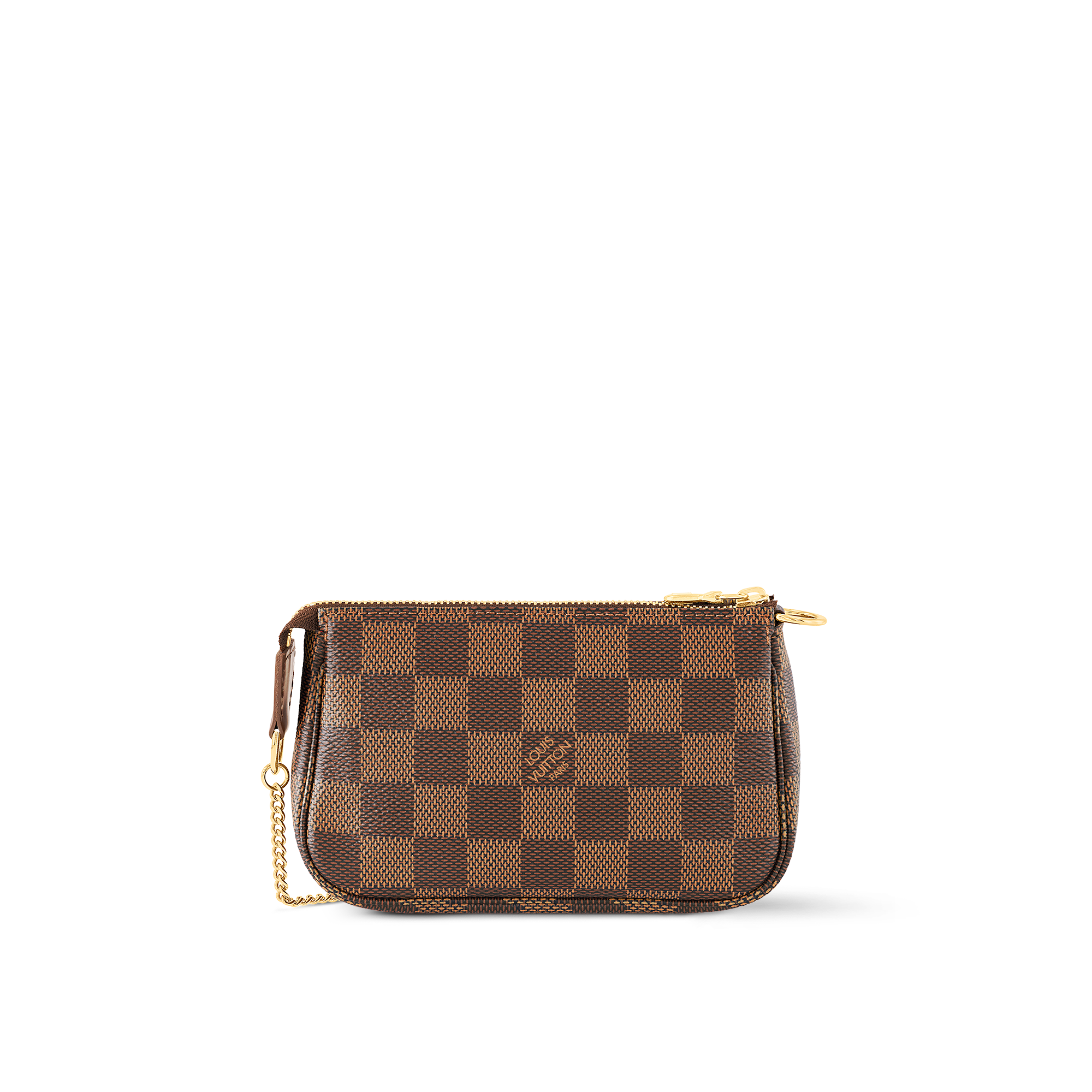 Mini Pochette Accessoires Damier Ebène 帆布 in 女士