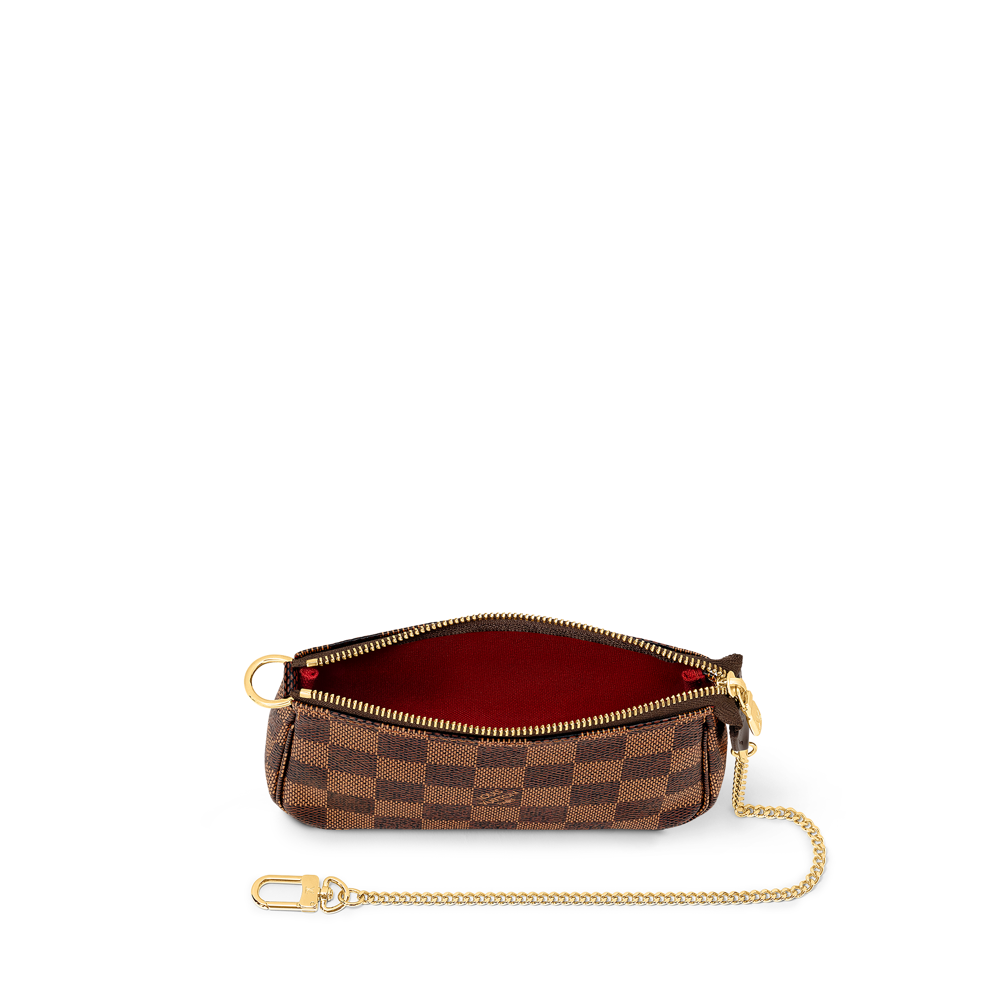 Mini Pochette Accessoires Damier Ebène 帆布 in 女士