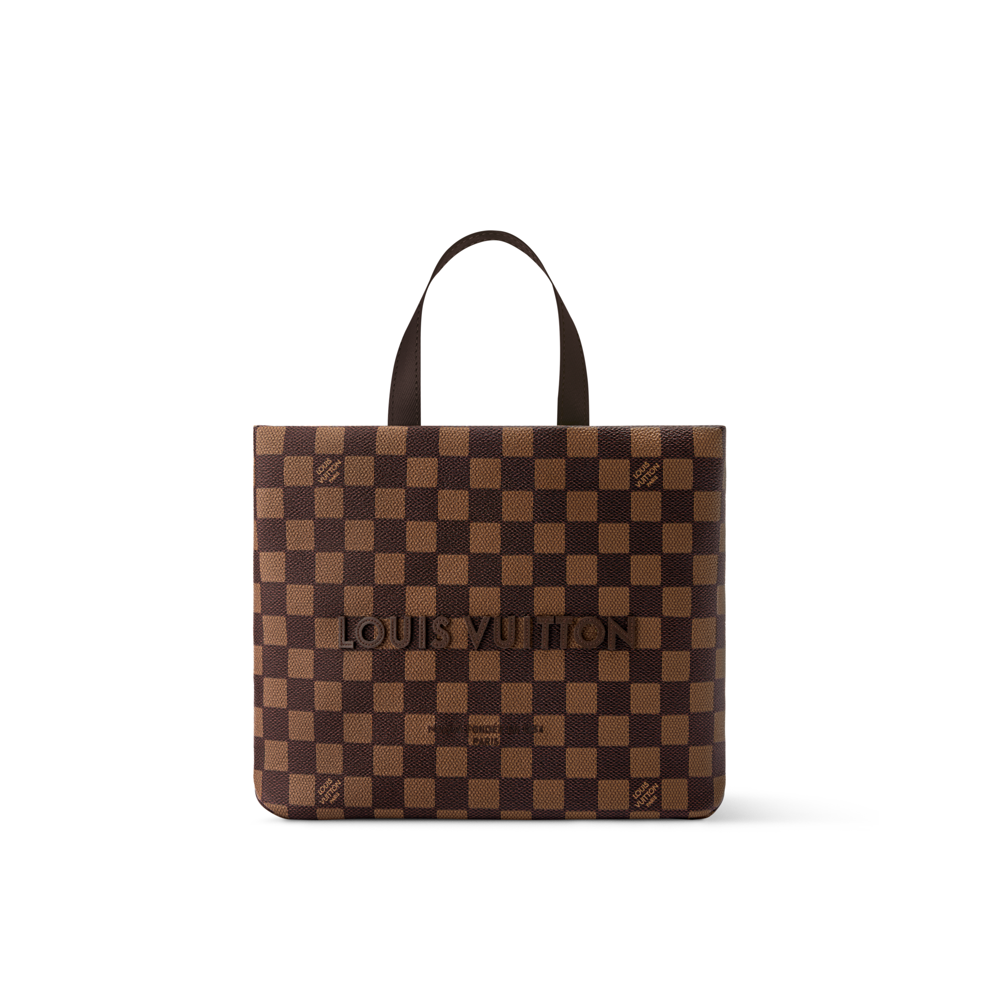 Mini Shopper Tote Damier Ebène 帆布 in 時尚包包及小型皮件
