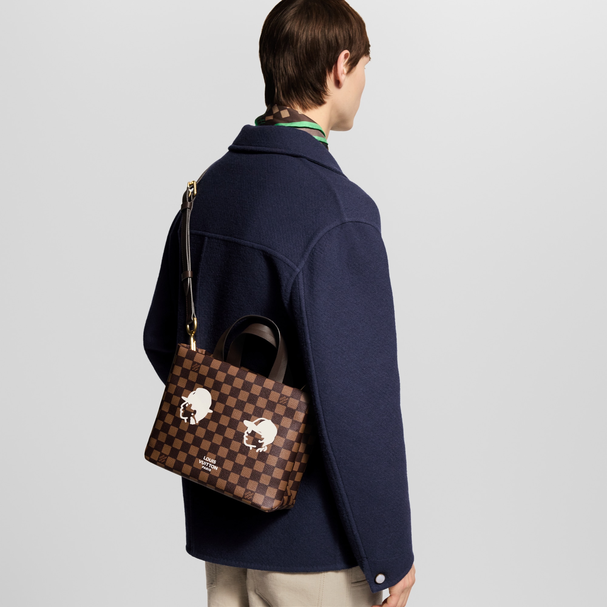 Mini Shopper Tote Damier Ebène 帆布 in 時尚包包及小型皮件