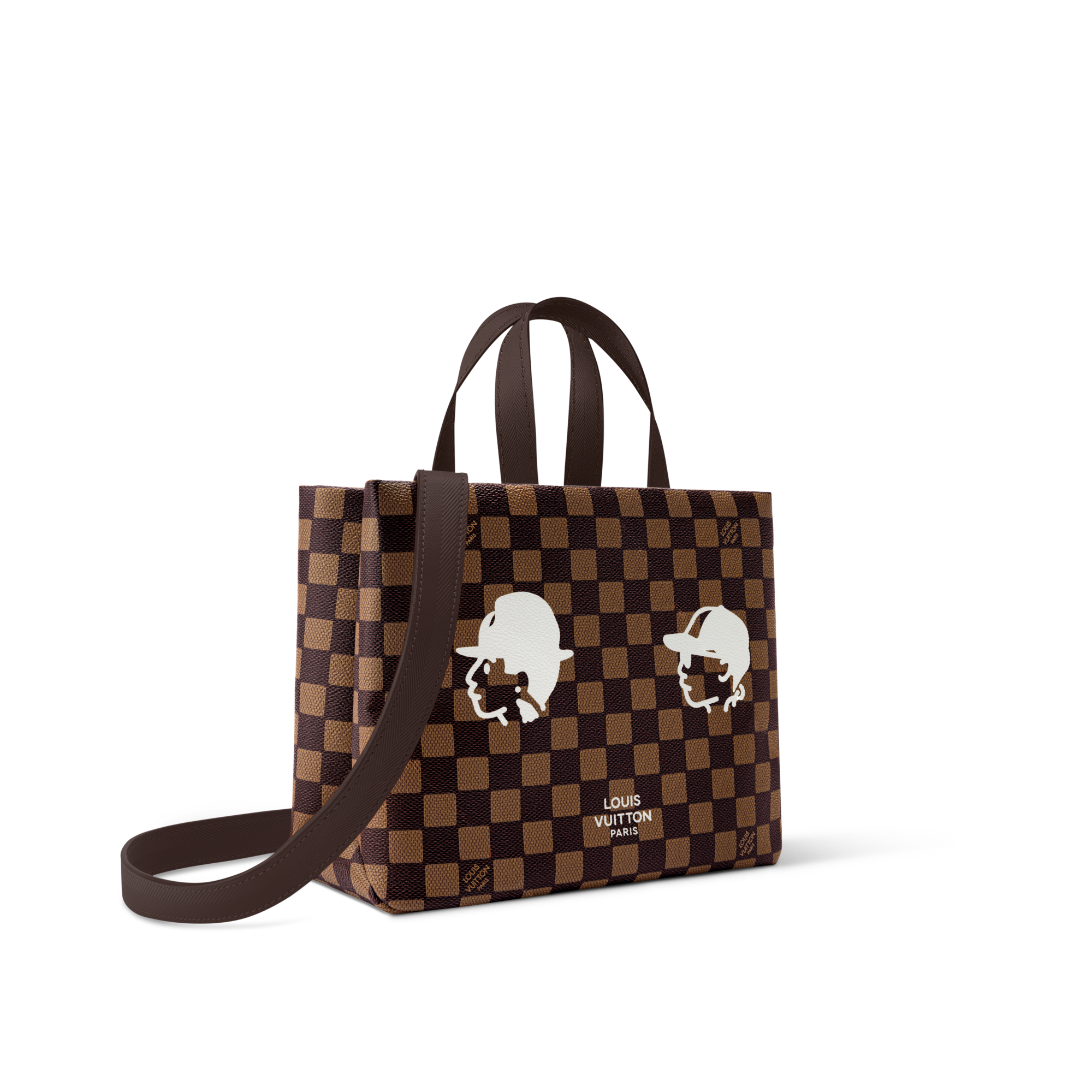 Mini Shopper Tote Damier Ebène 帆布 in 時尚包包及小型皮件