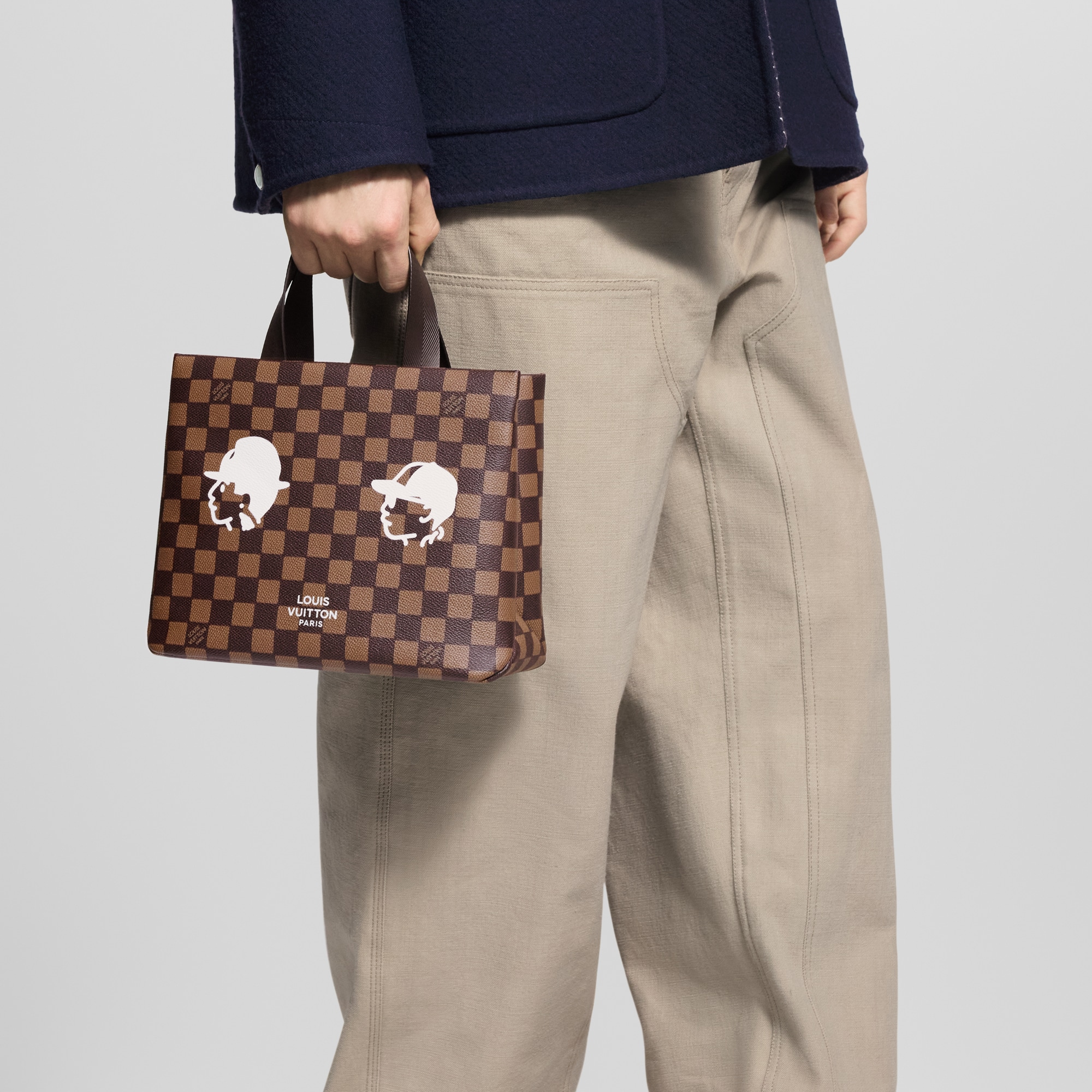 Mini Shopper Tote Damier Ebène 帆布 in 時尚包包及小型皮件