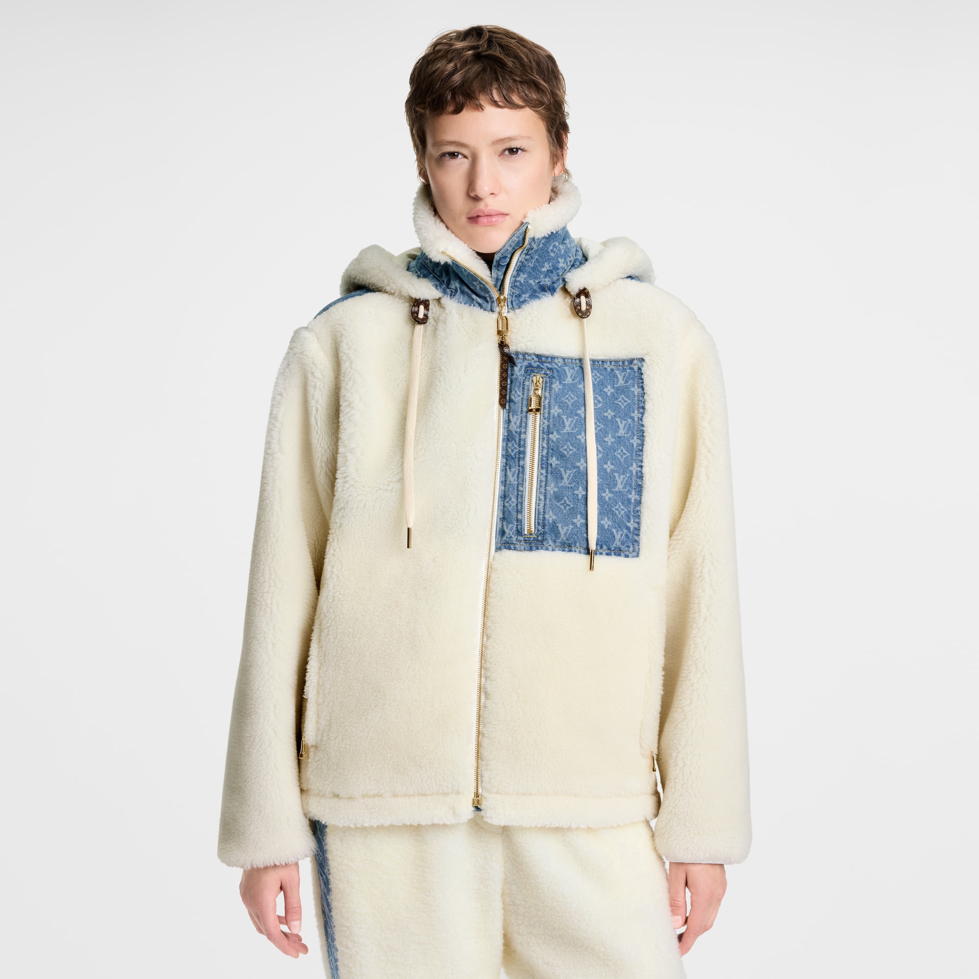 Monogram 裝飾抓絨外套  in 女士