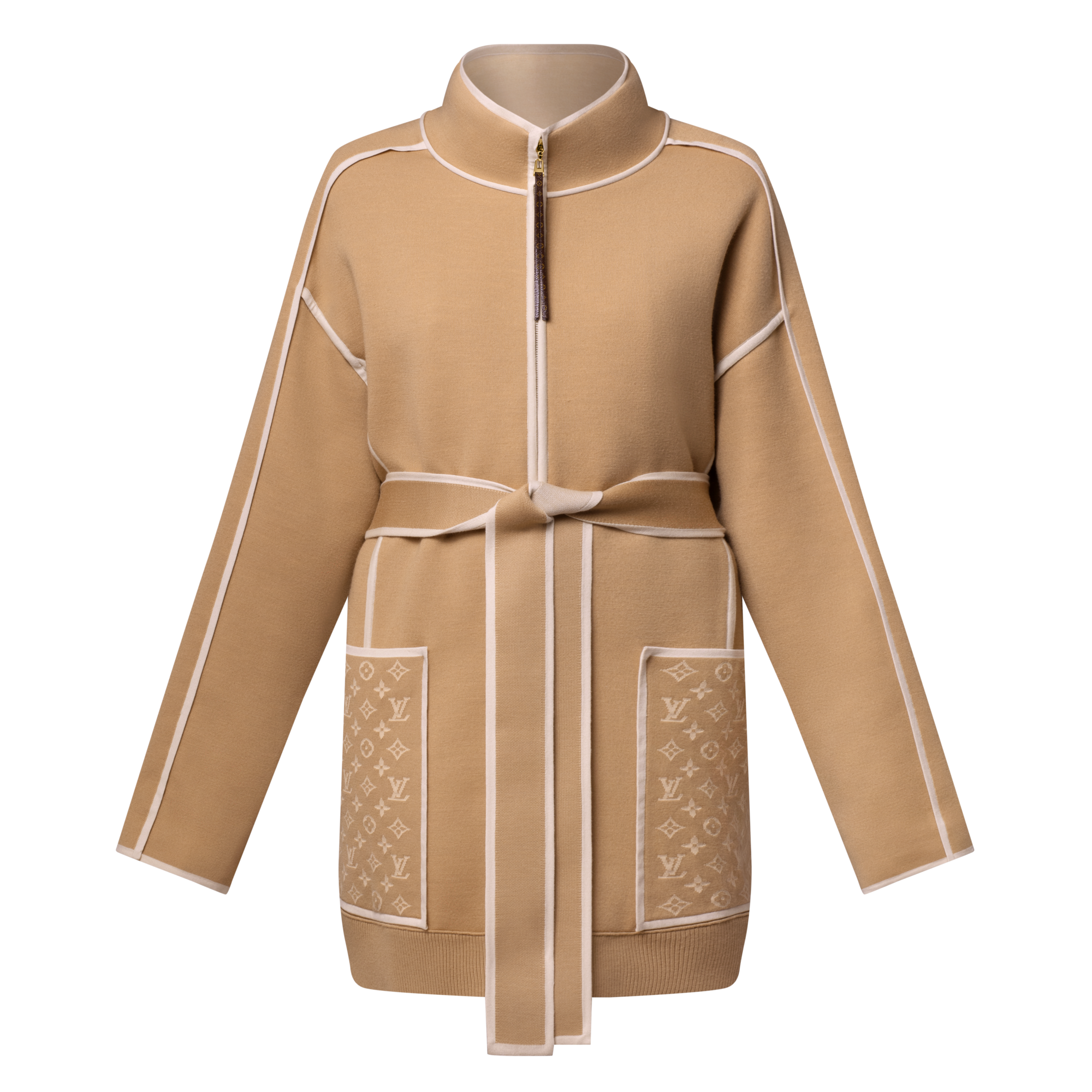 Monogram 圖案裝飾針織大衣  in 女士