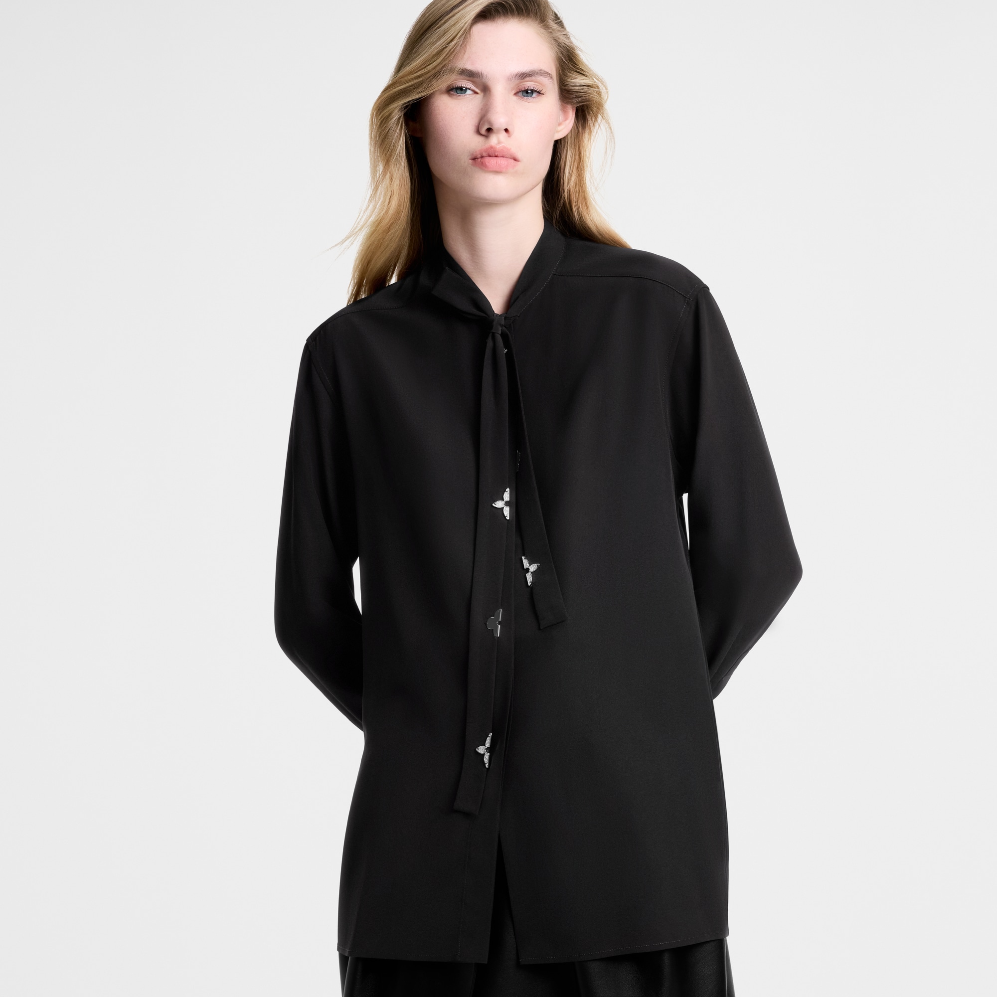Monogram 裝飾 Lavallière 領帶上衣  in 女士