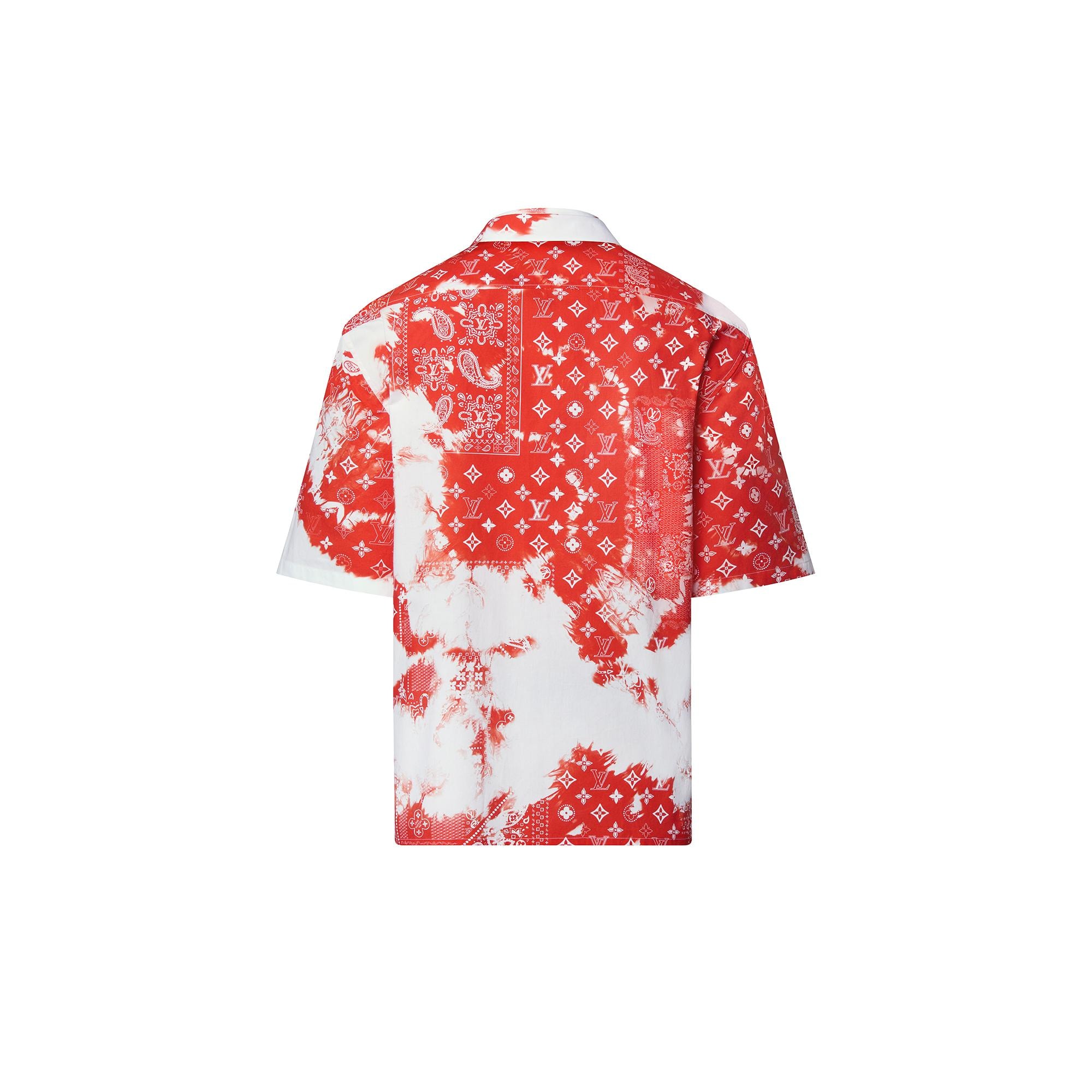 Monogram 長絲巾圖案短袖襯衫  in 男士