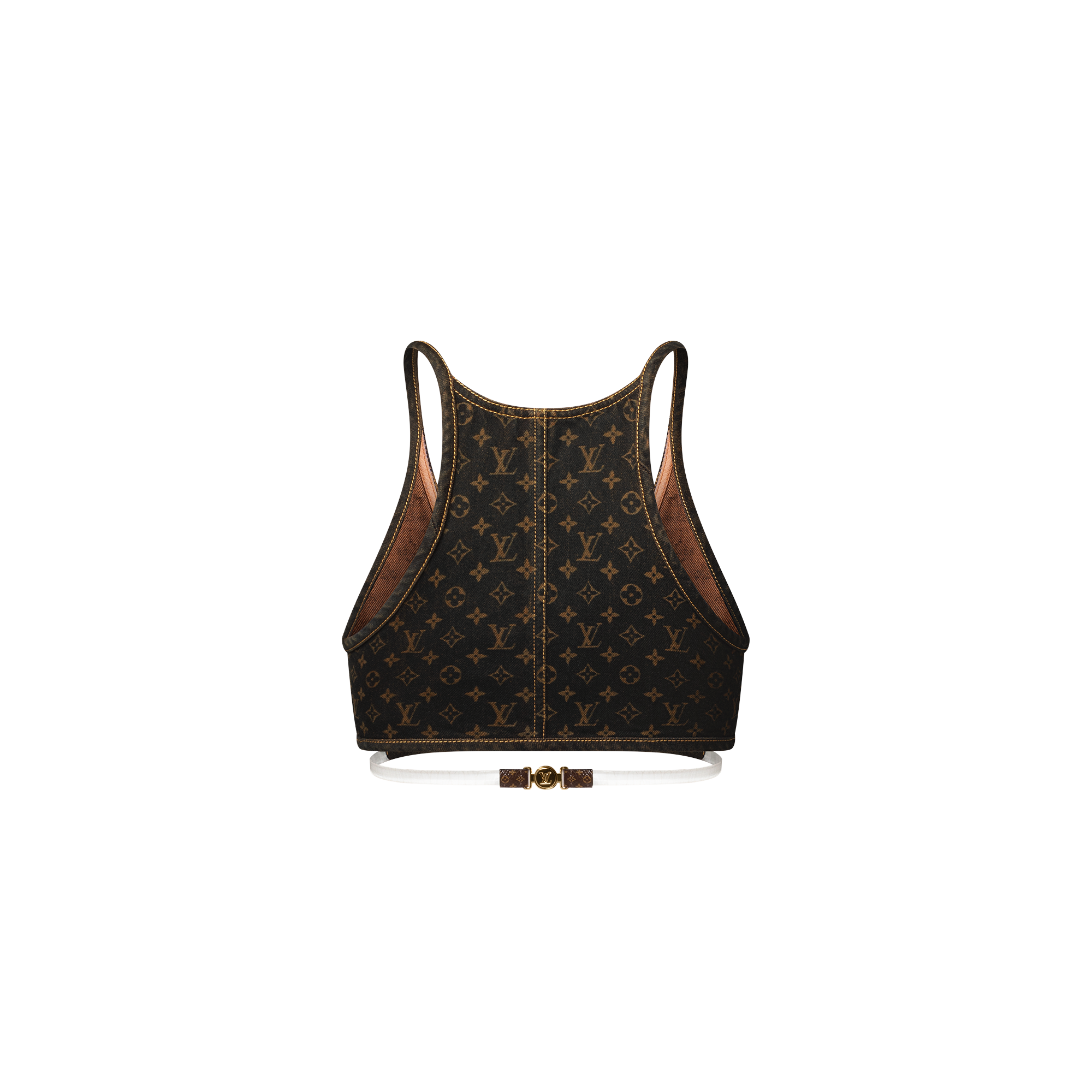 Monogram 交叉層疊牛仔短上衣  in 女士