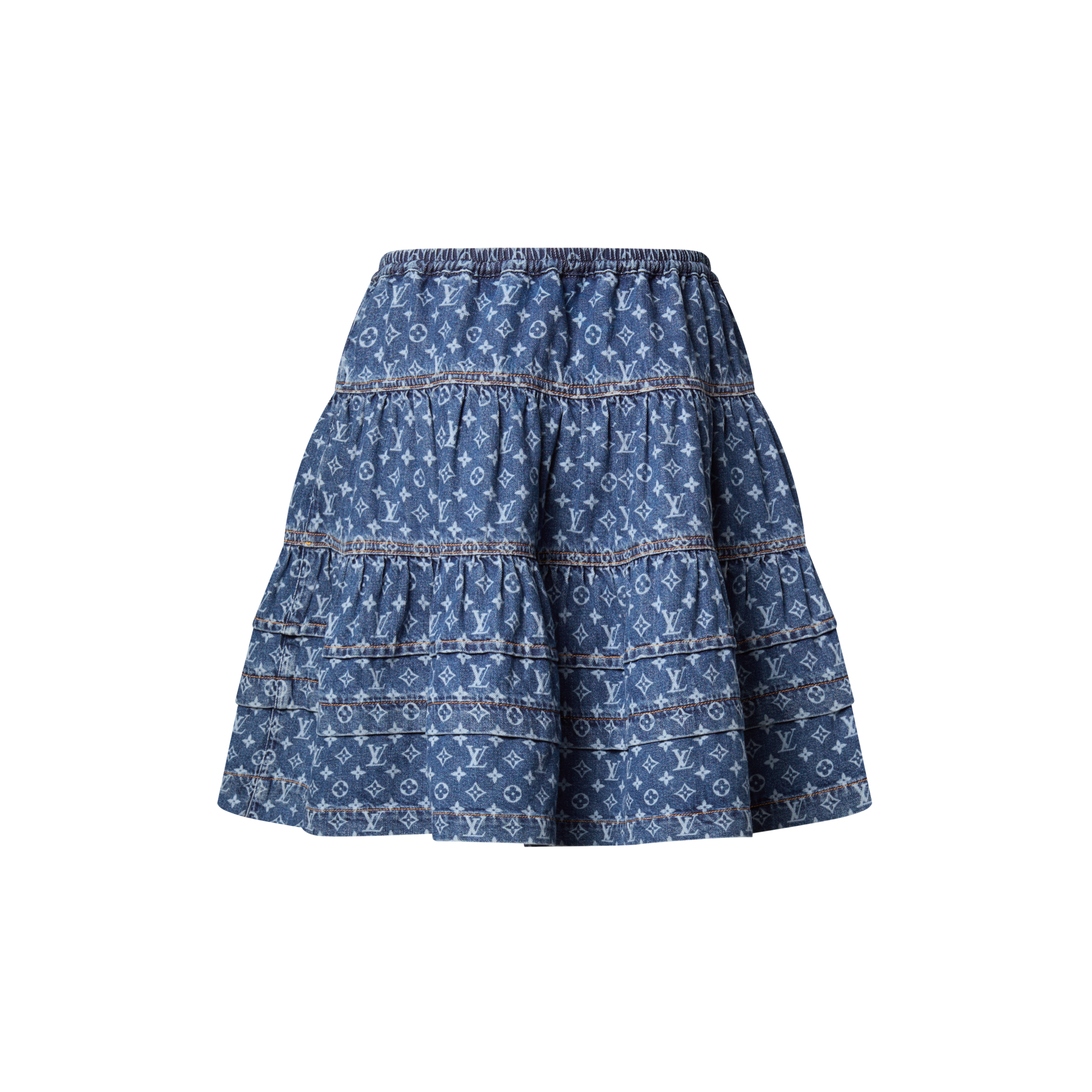 Monogram 牛仔布層次半截裙  in 女士