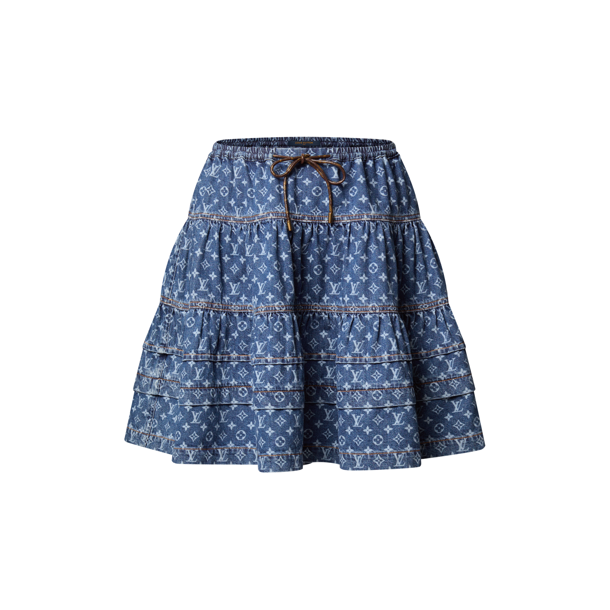 Monogram 牛仔布層次半截裙  in 女士