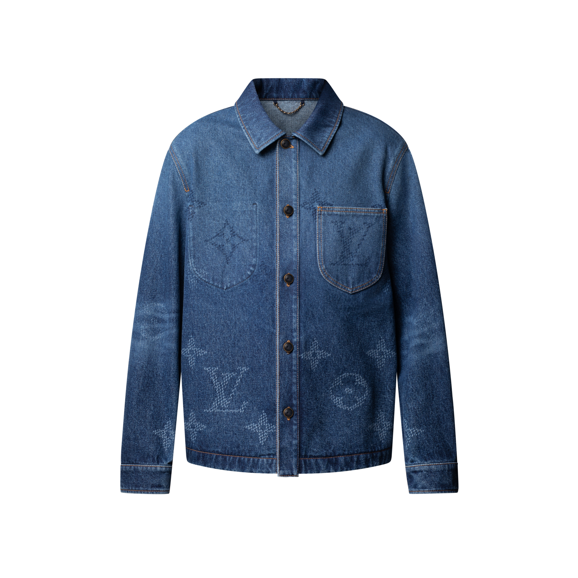 Monogram 牛仔布工裝風襯衫外套  in 男士