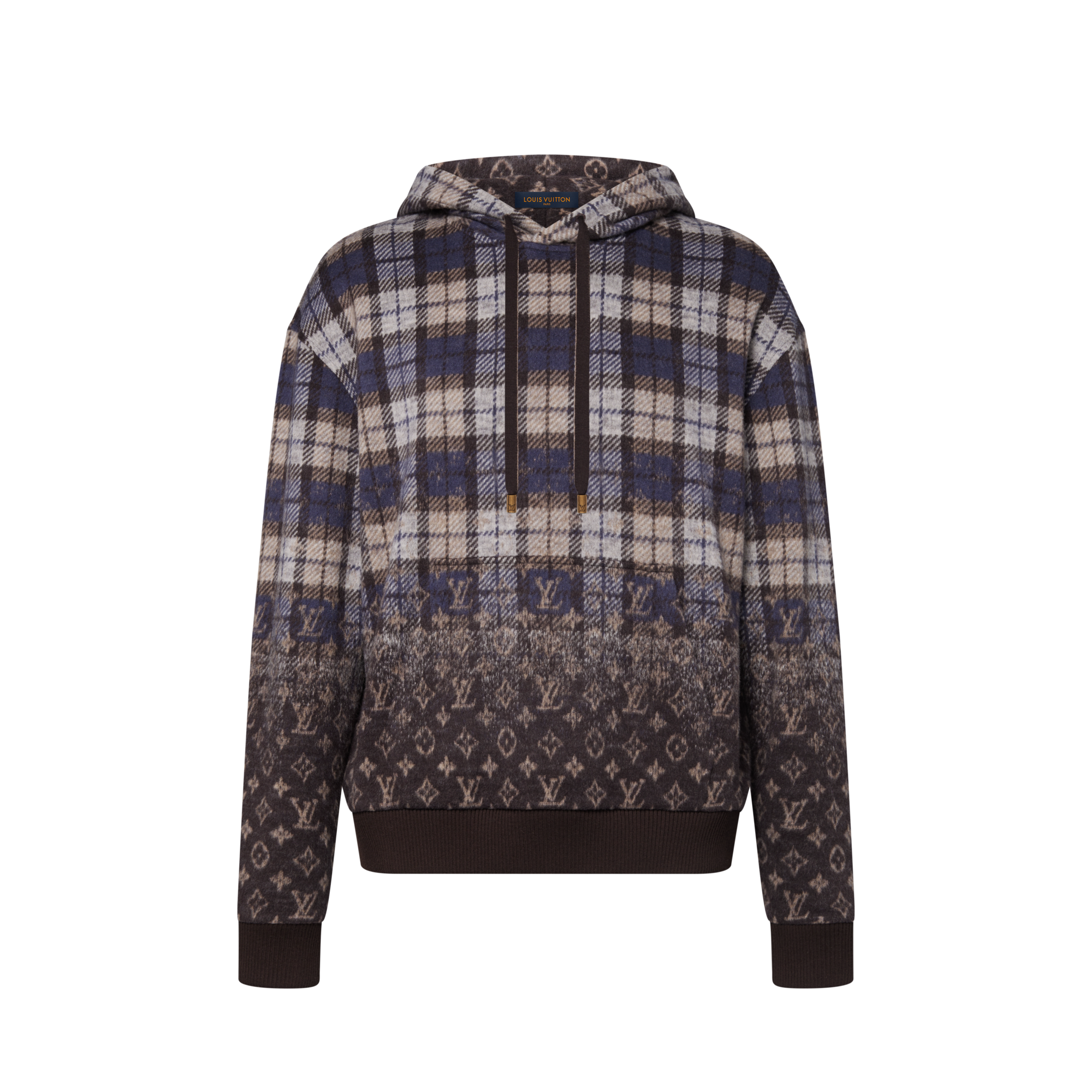 Monogram Faded Plaid 圖案連帽上衣  in 男士