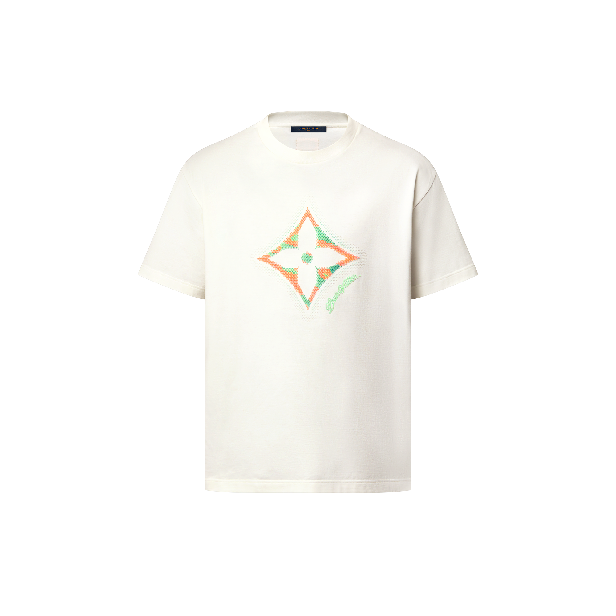 Monogram 花卉圖案立體漸變色印花 T 恤  in 男士