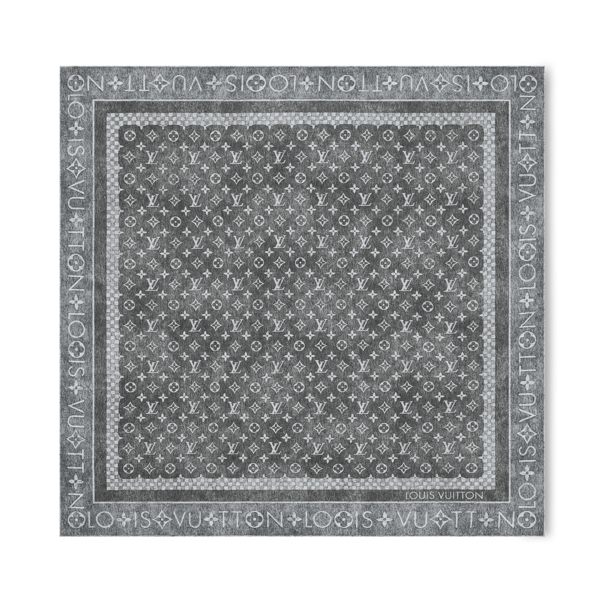 Monogram Infinity Denim 90方巾 . in 女士