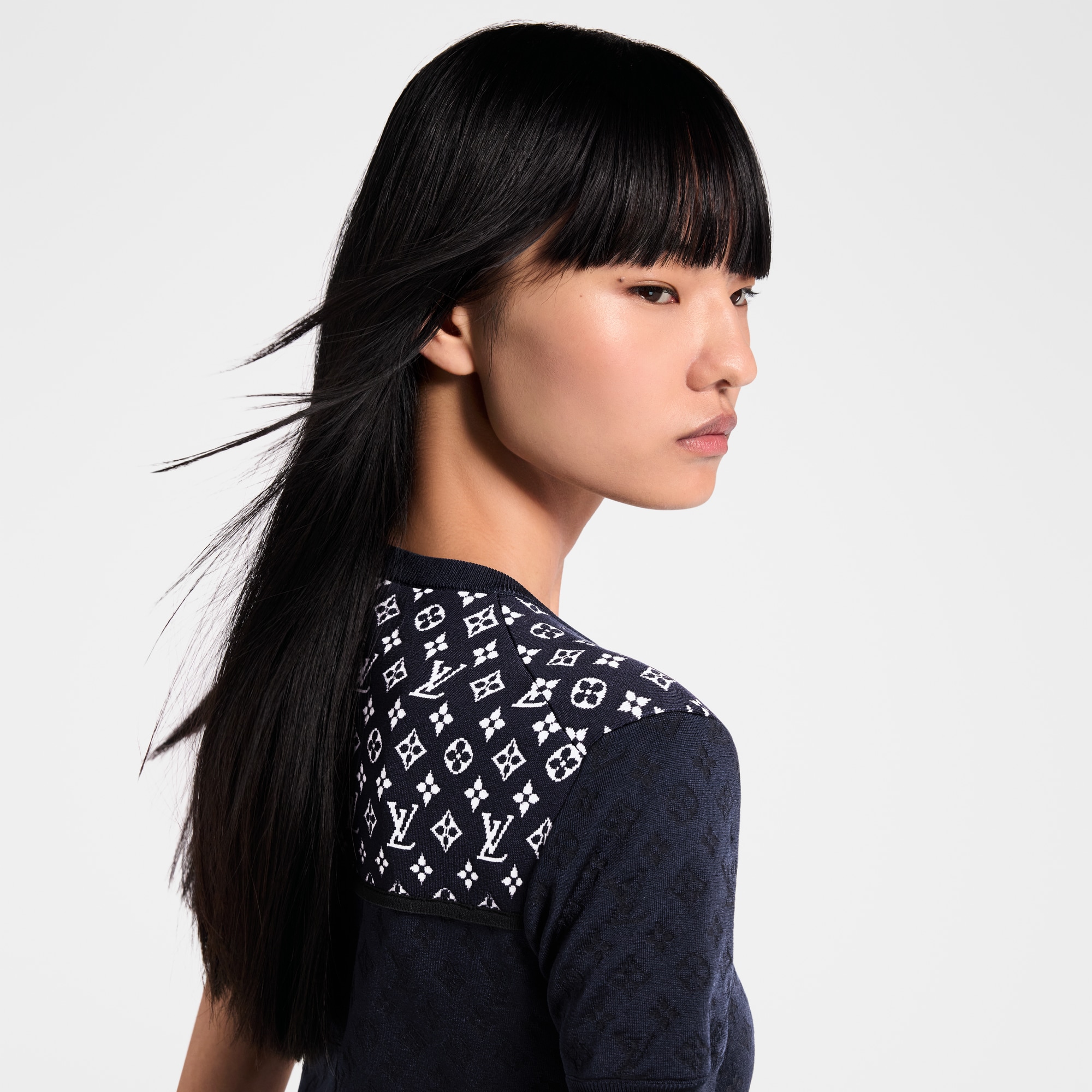 Monogram 提花圖案針織上衣  in 女士