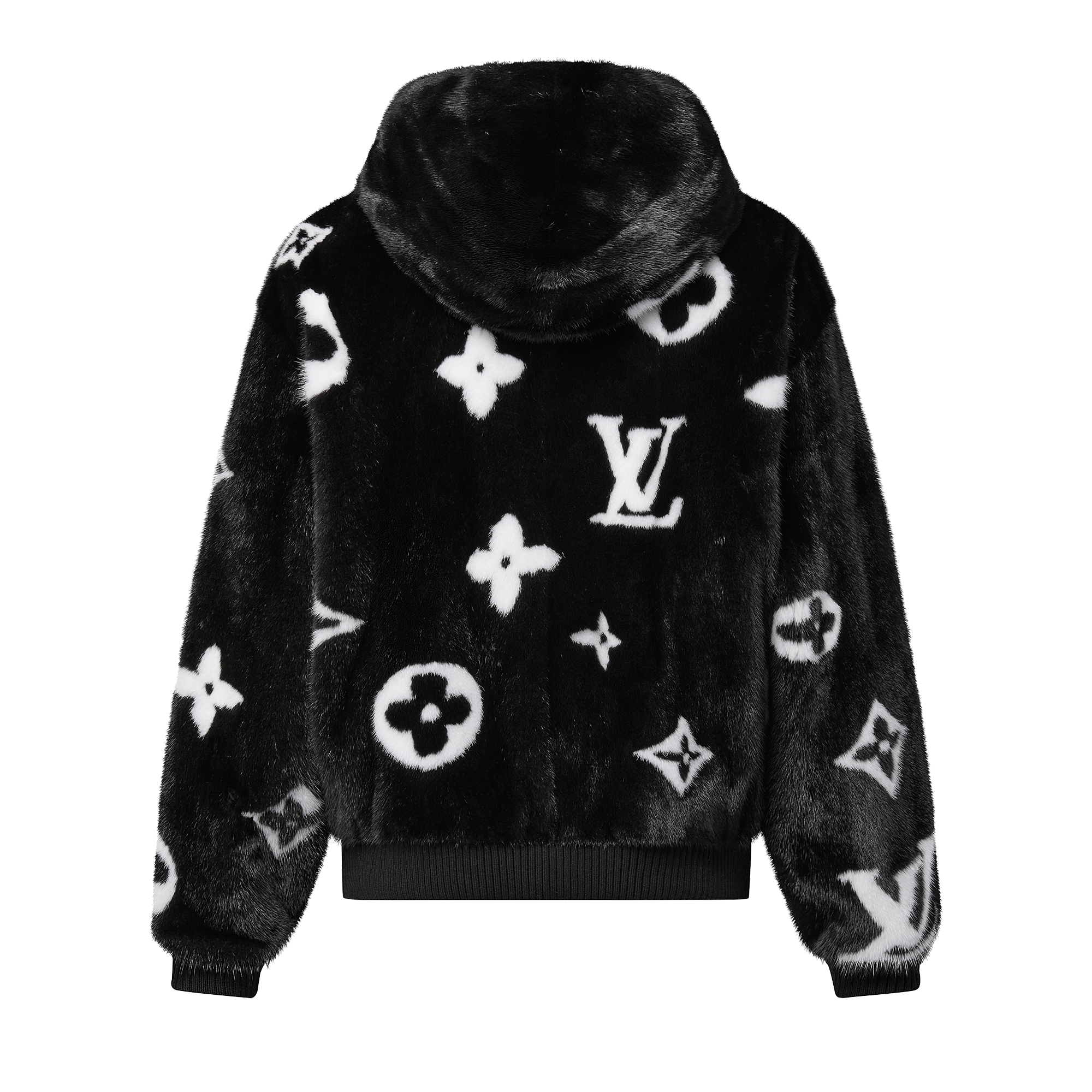 Monogram 貂皮拉鏈連帽上衣  in 男士