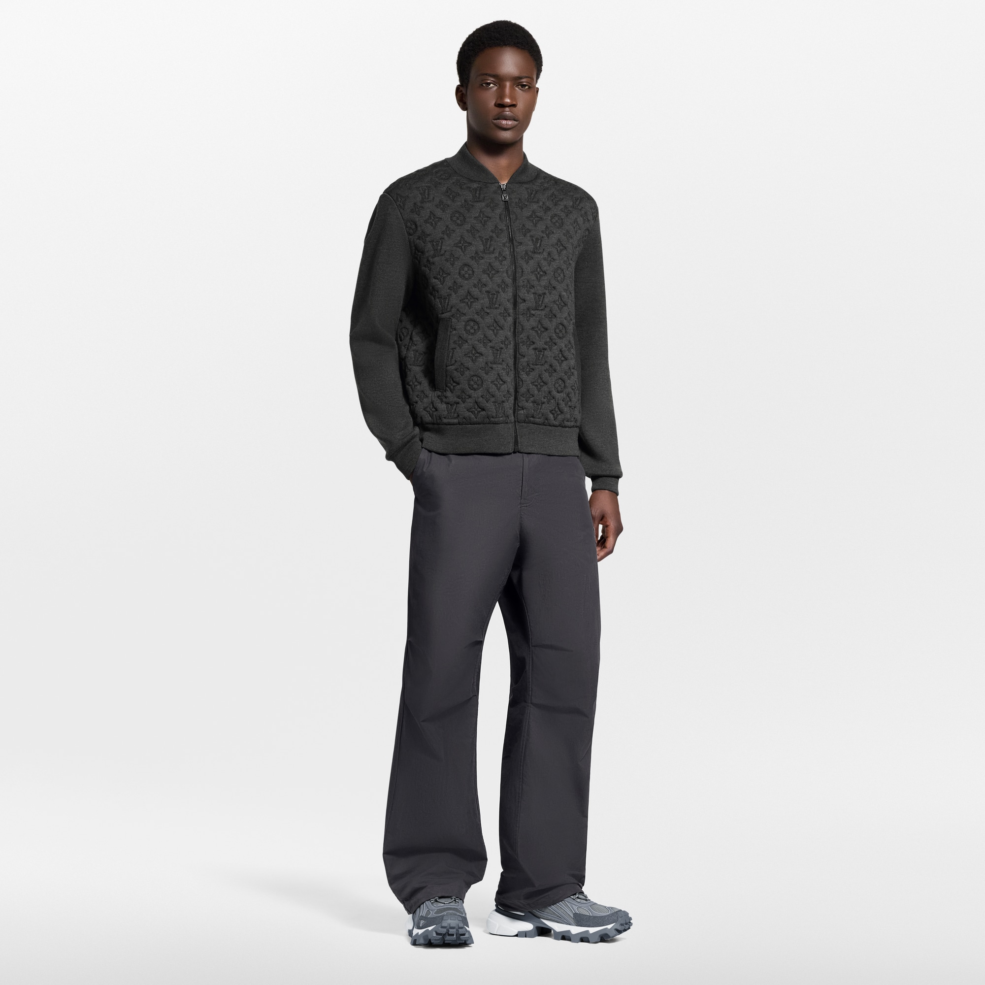 Monogram圖案鋪棉飛行員外套  in 男士