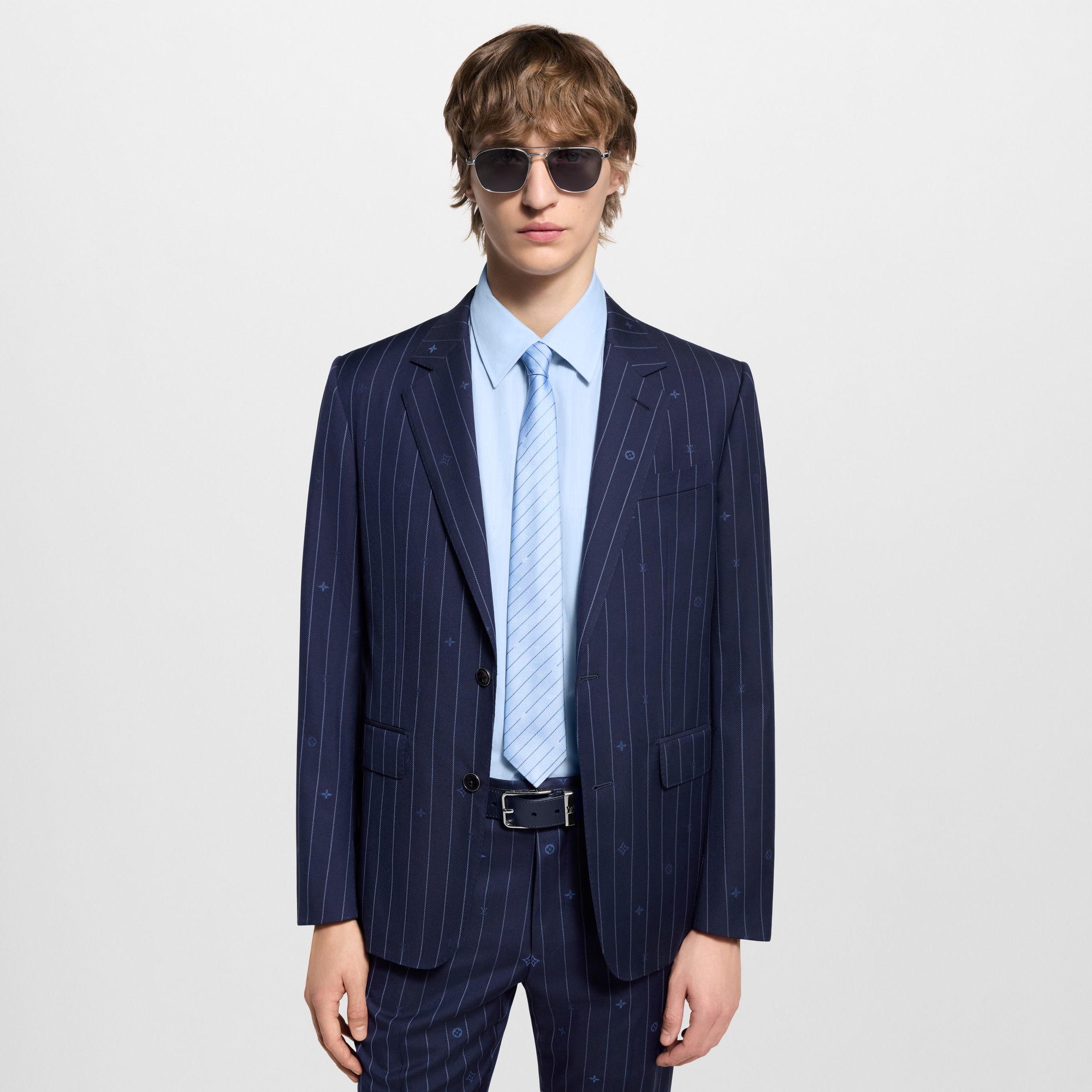 Monogram Pinstripes 領帶 . in 男士