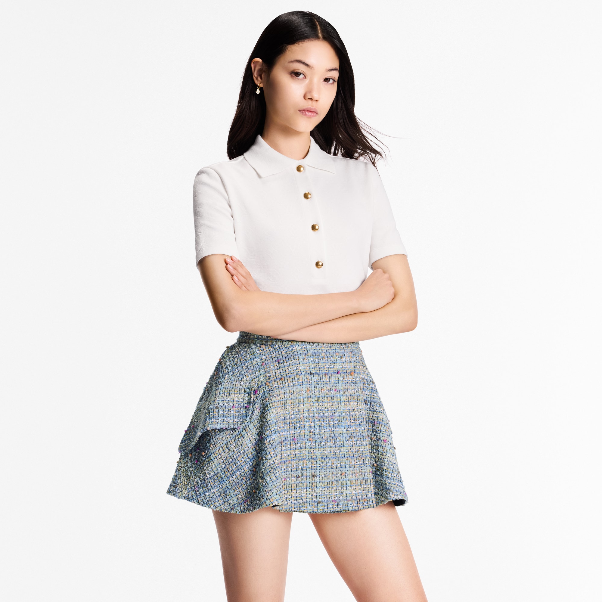 Monogram 珠地布 Polo 衫  in 女士