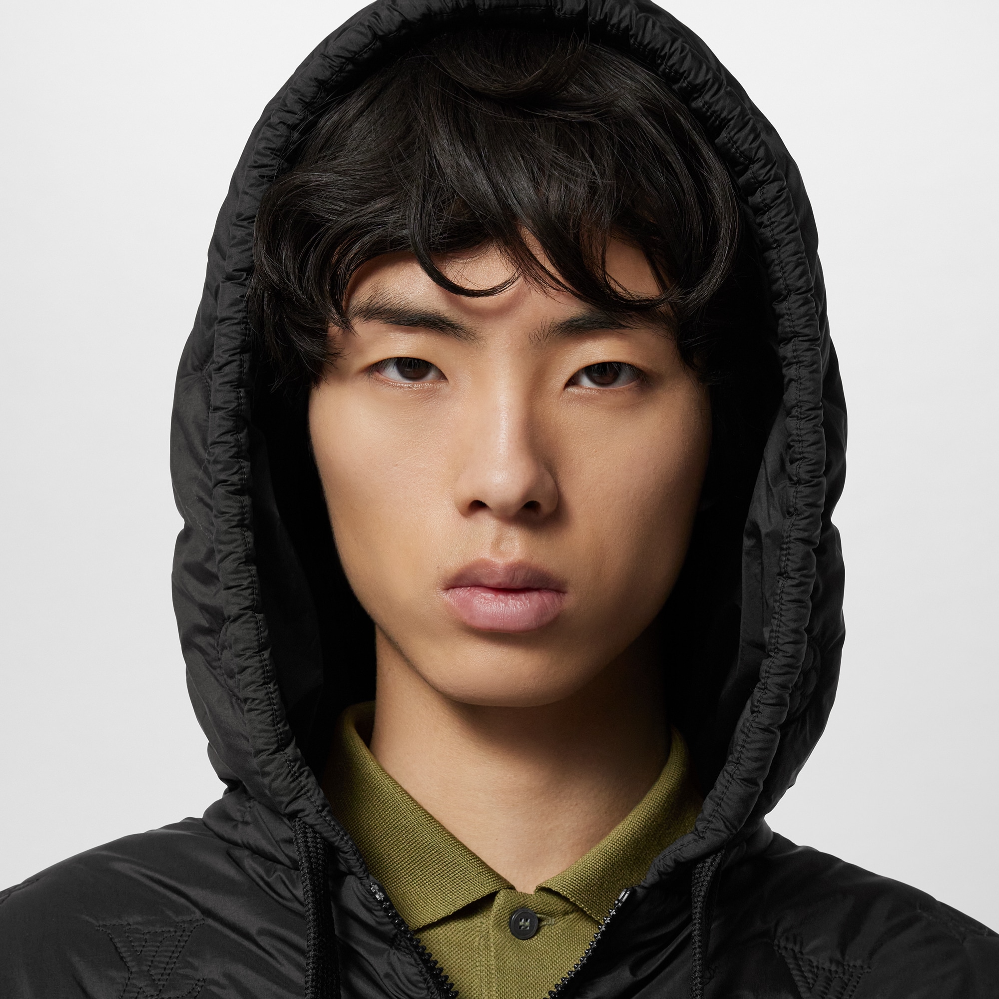 Monogram 絎縫圖案連帽外套  in 男士