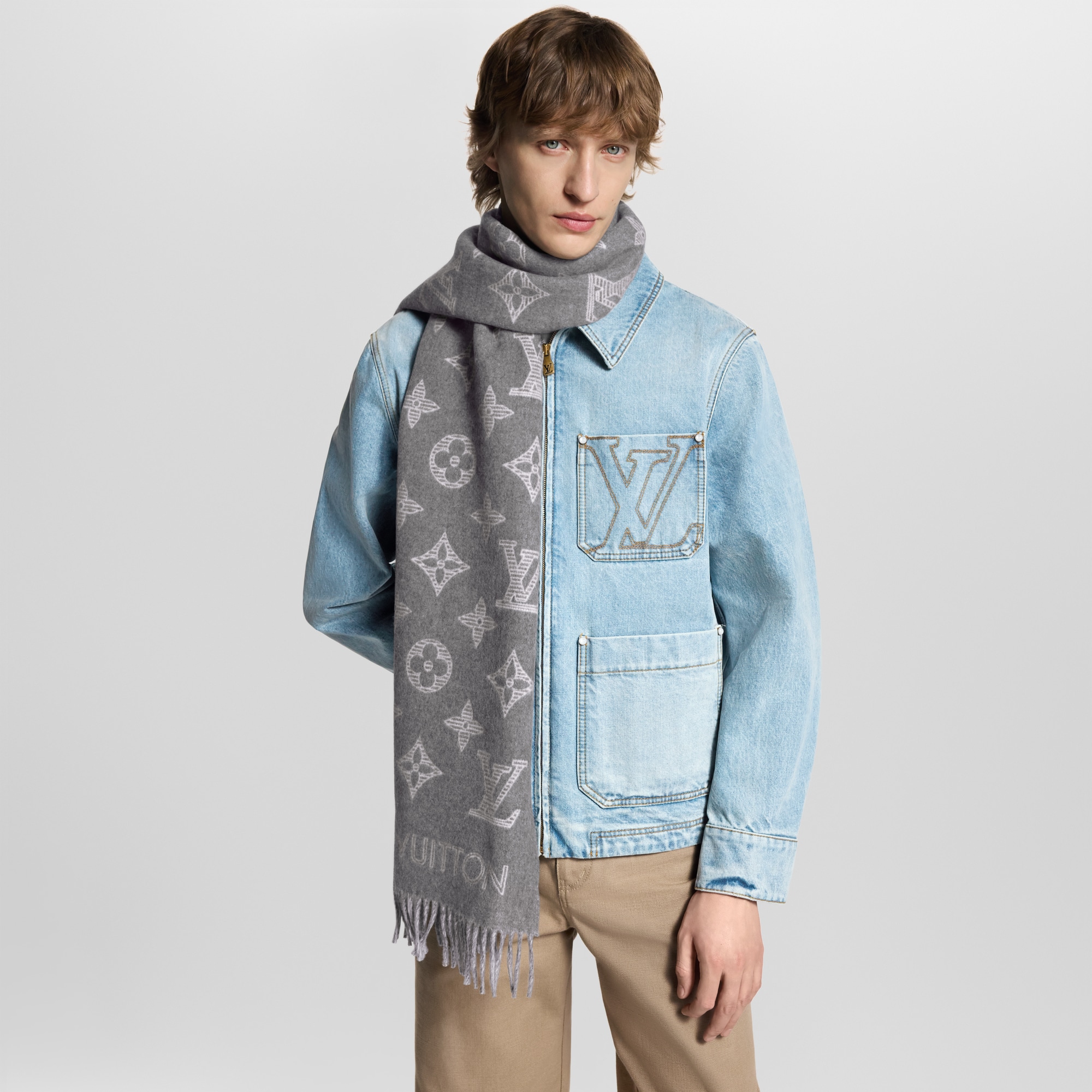 Monogram Shadow 圍巾 . in 男士