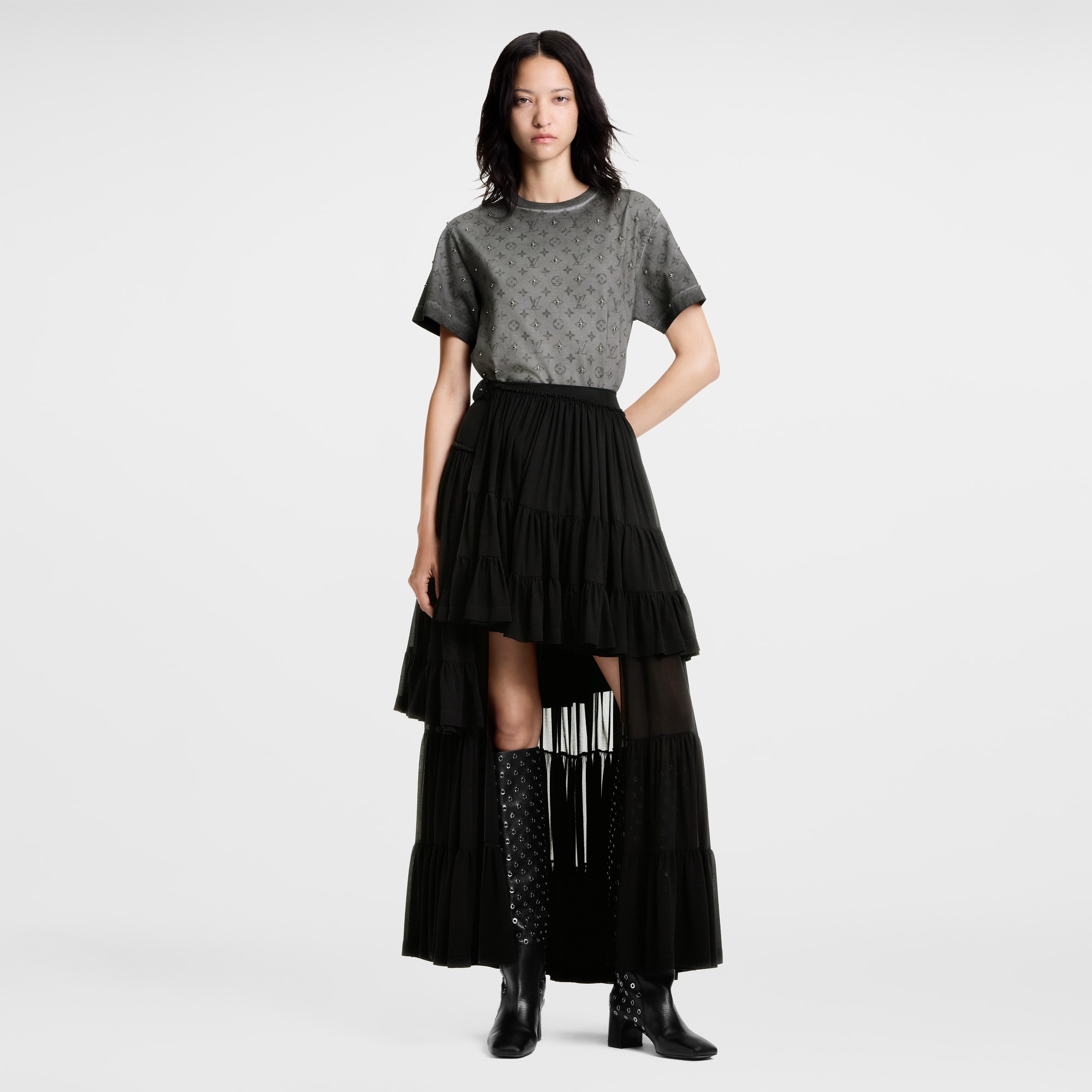 Monogram 圖案飾釘 T 恤  in 女士