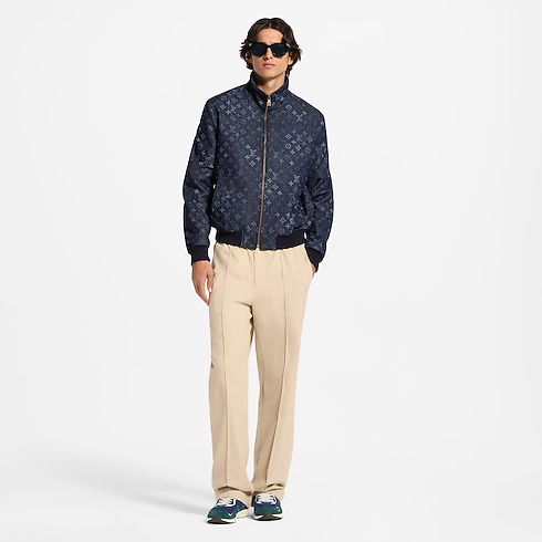 Monogram Surplus 牛仔布運動外套 worn view