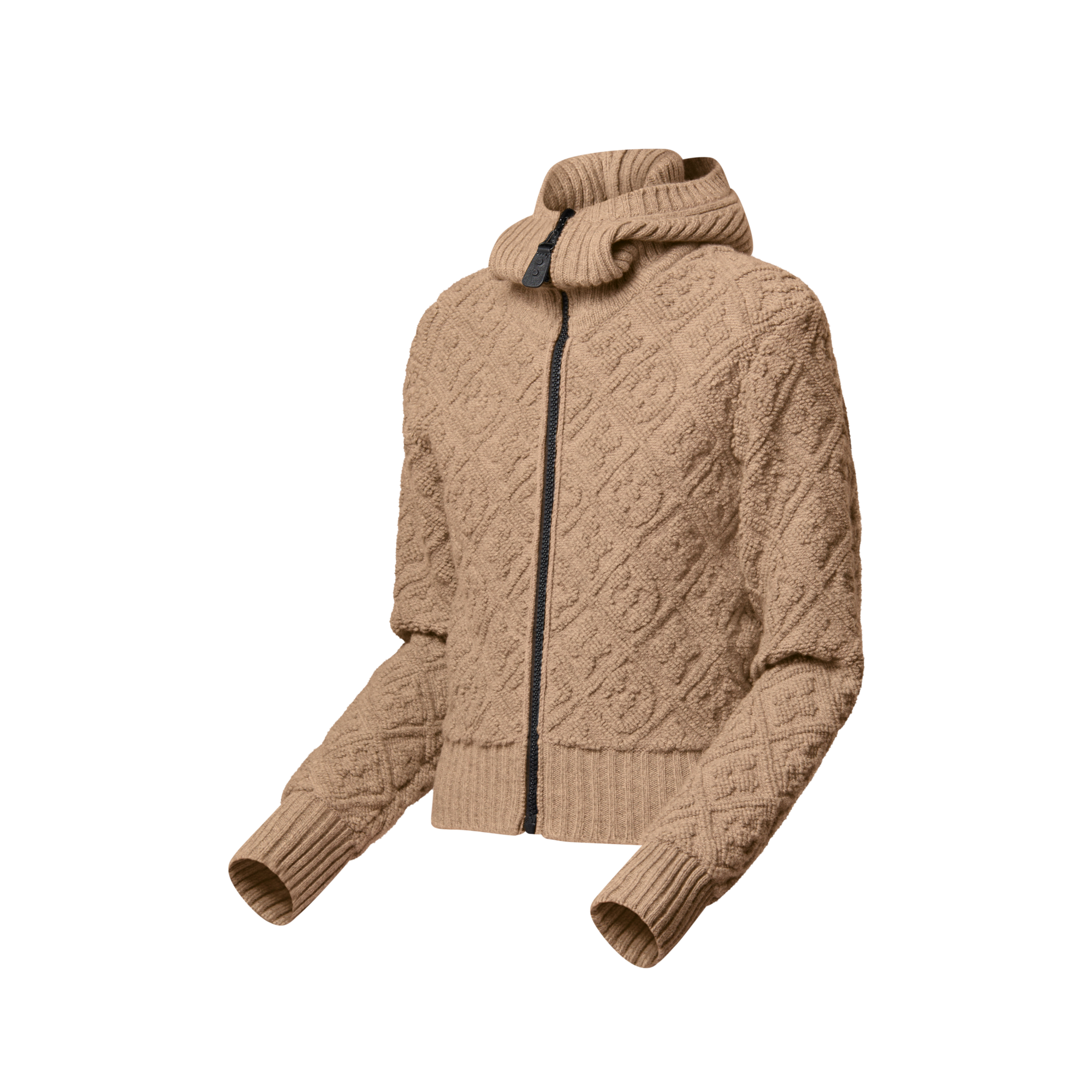 Monogram 毛巾面料拉鏈連帽外套  in 女士