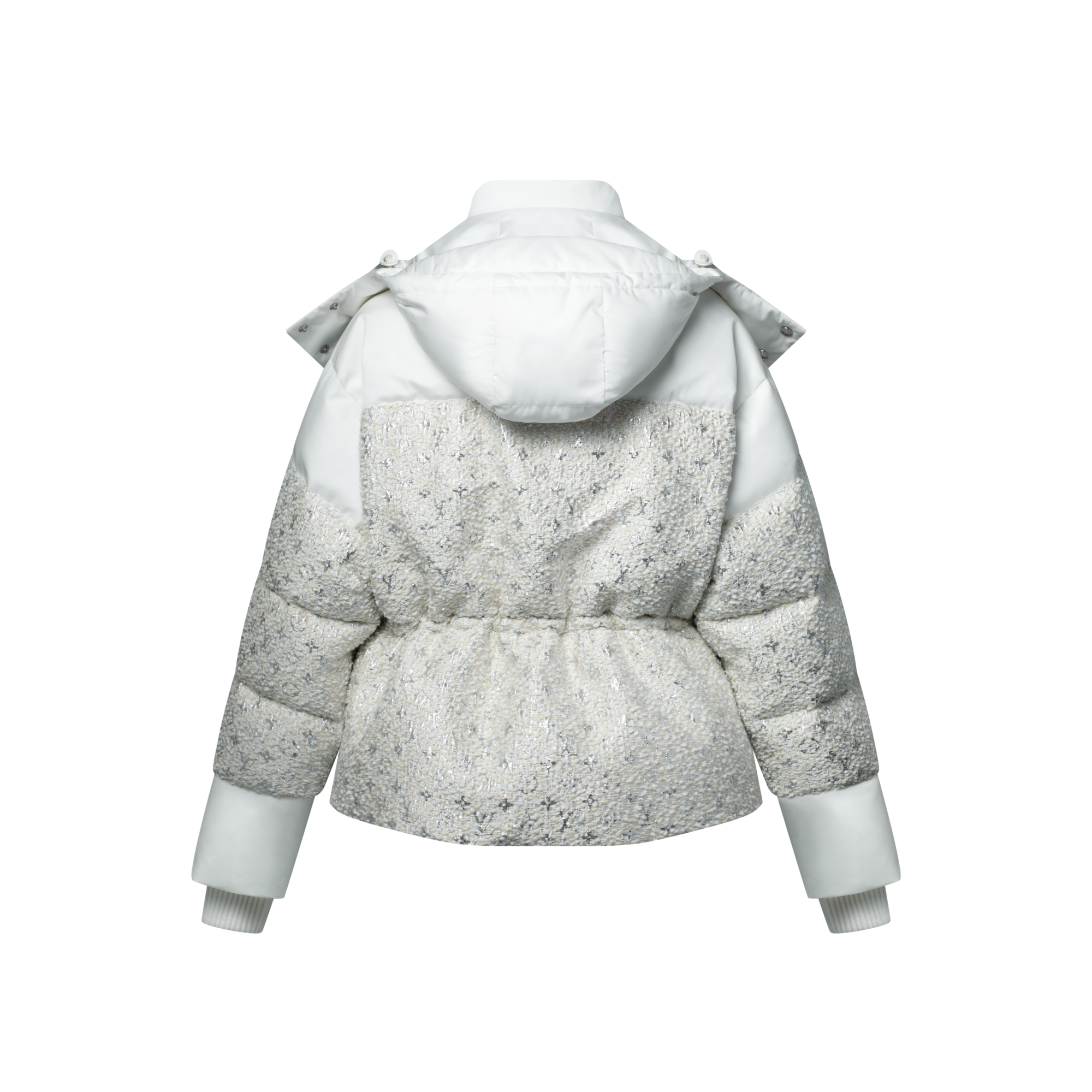 Monogram圖案粗花呢羽絨外套  in 女士