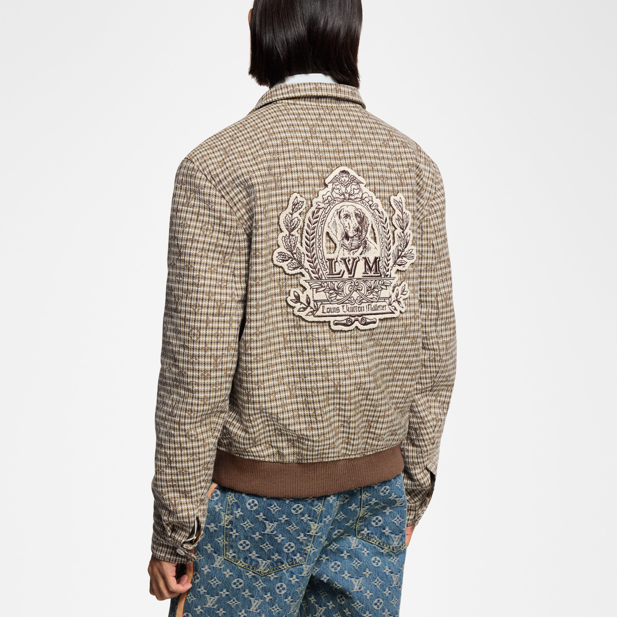 Monogram 羊毛 Harrington 外套  in 男士