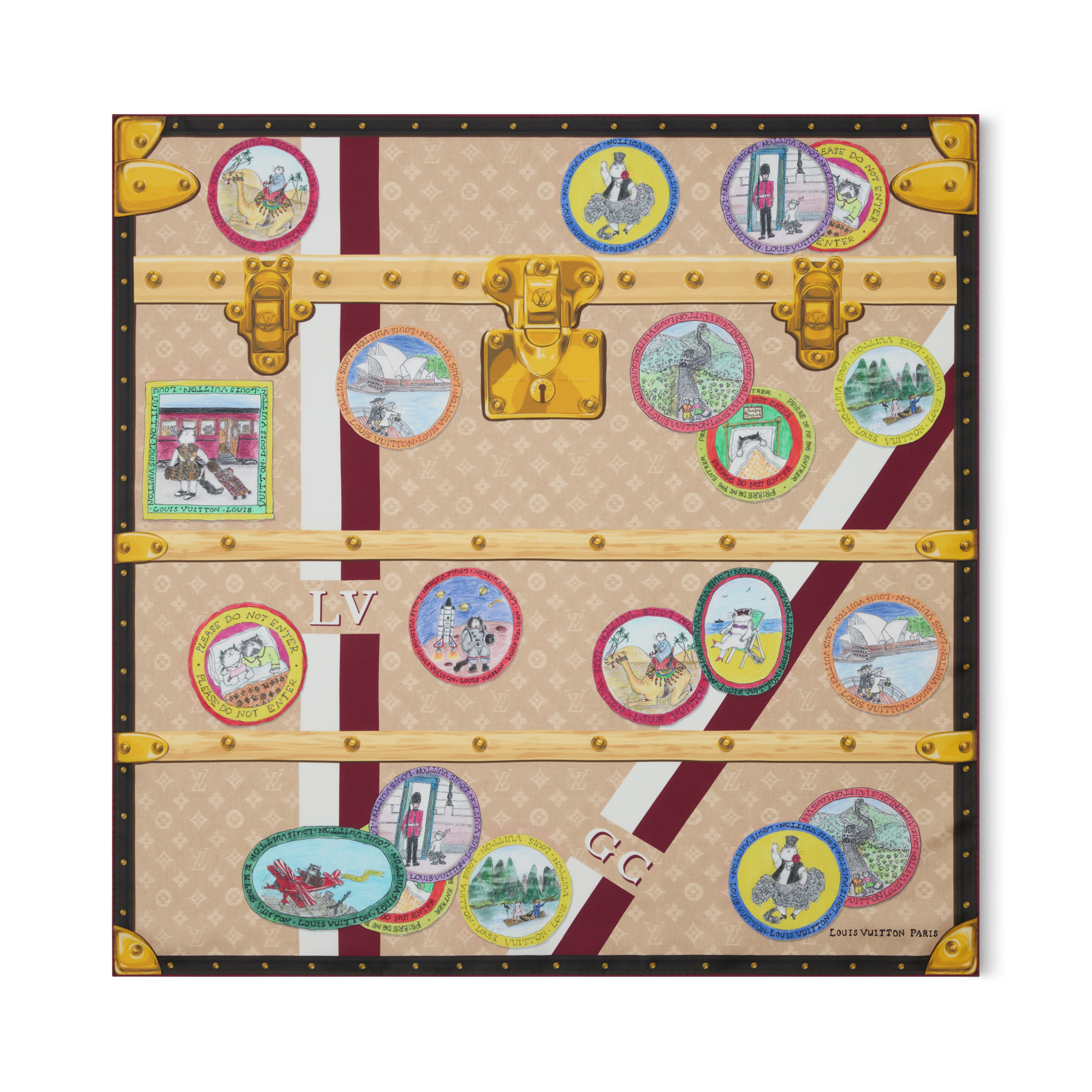 My LV Trunk 90方巾 . in 女士