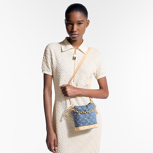 Nano Noé Monogram Denim in 女士's 錢包及小型皮件 鏈條包及迷你包款 collections by Louis Vuitton (產品縮放)