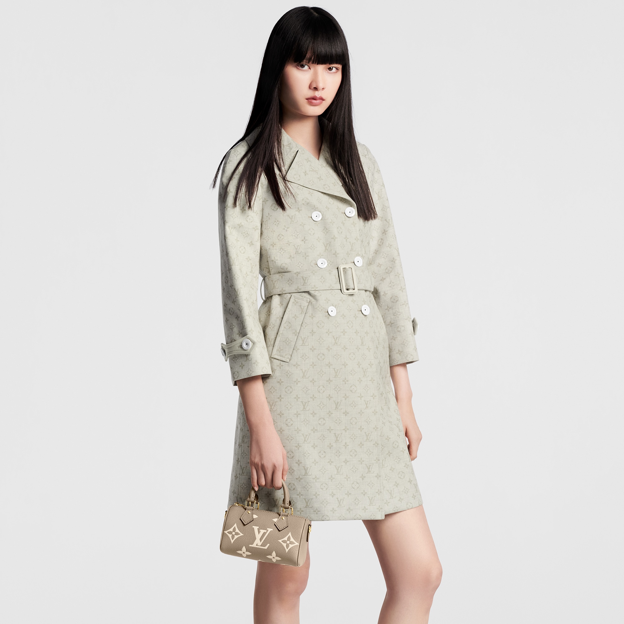 Nano Speedy 雙色 Monogram Empreinte 皮革 in 女士