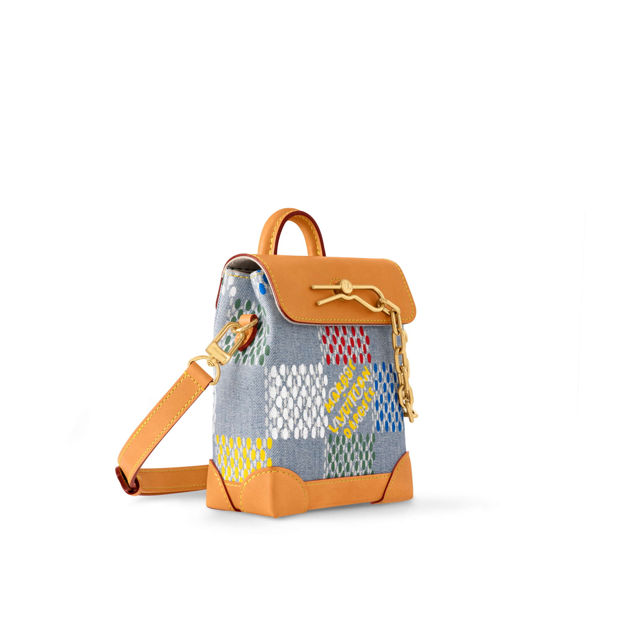 Nano Steamer Damier Ebène 帆布 in 男士
