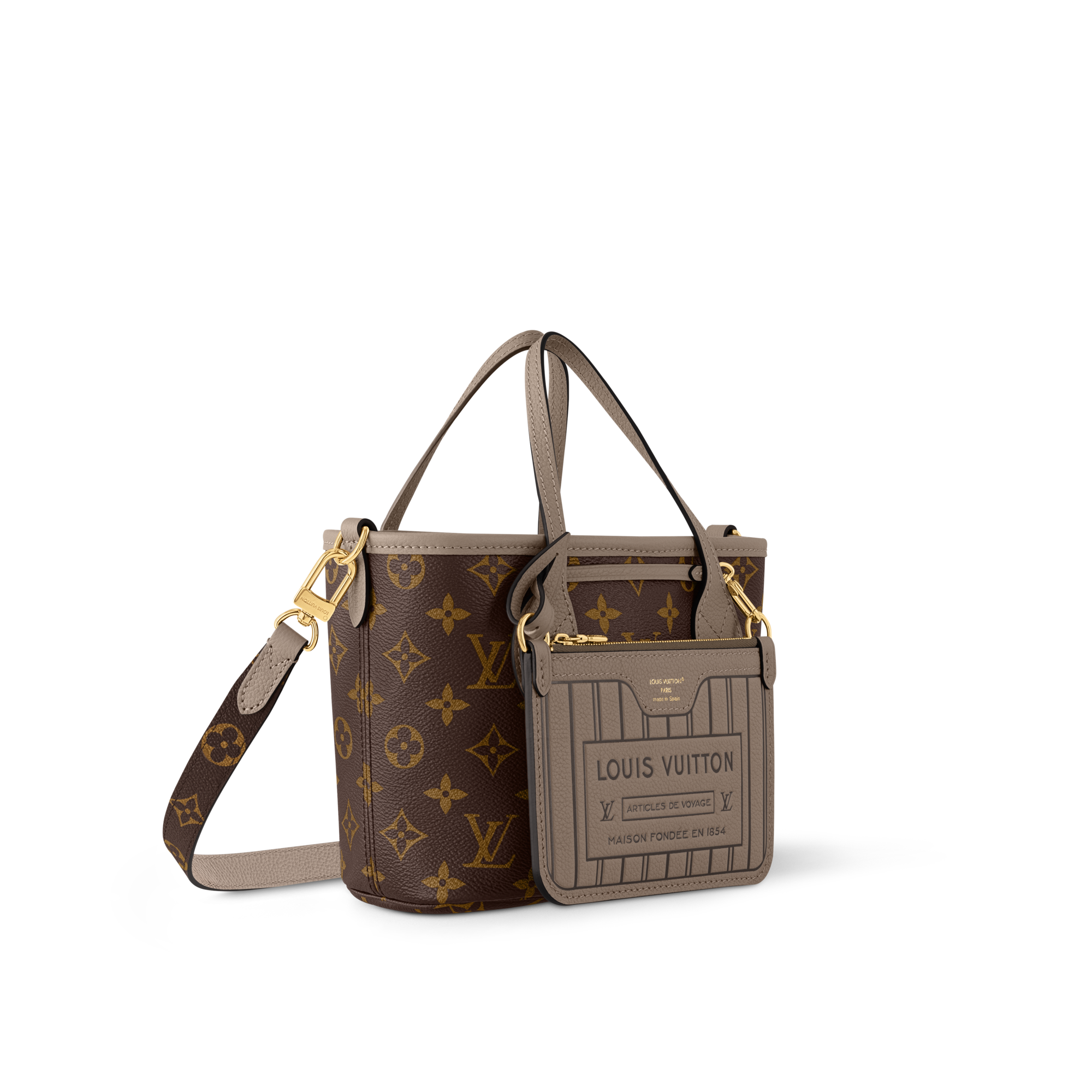 Neverfull Bandoulière Inside Out BB  in 時尚包包及小型皮件