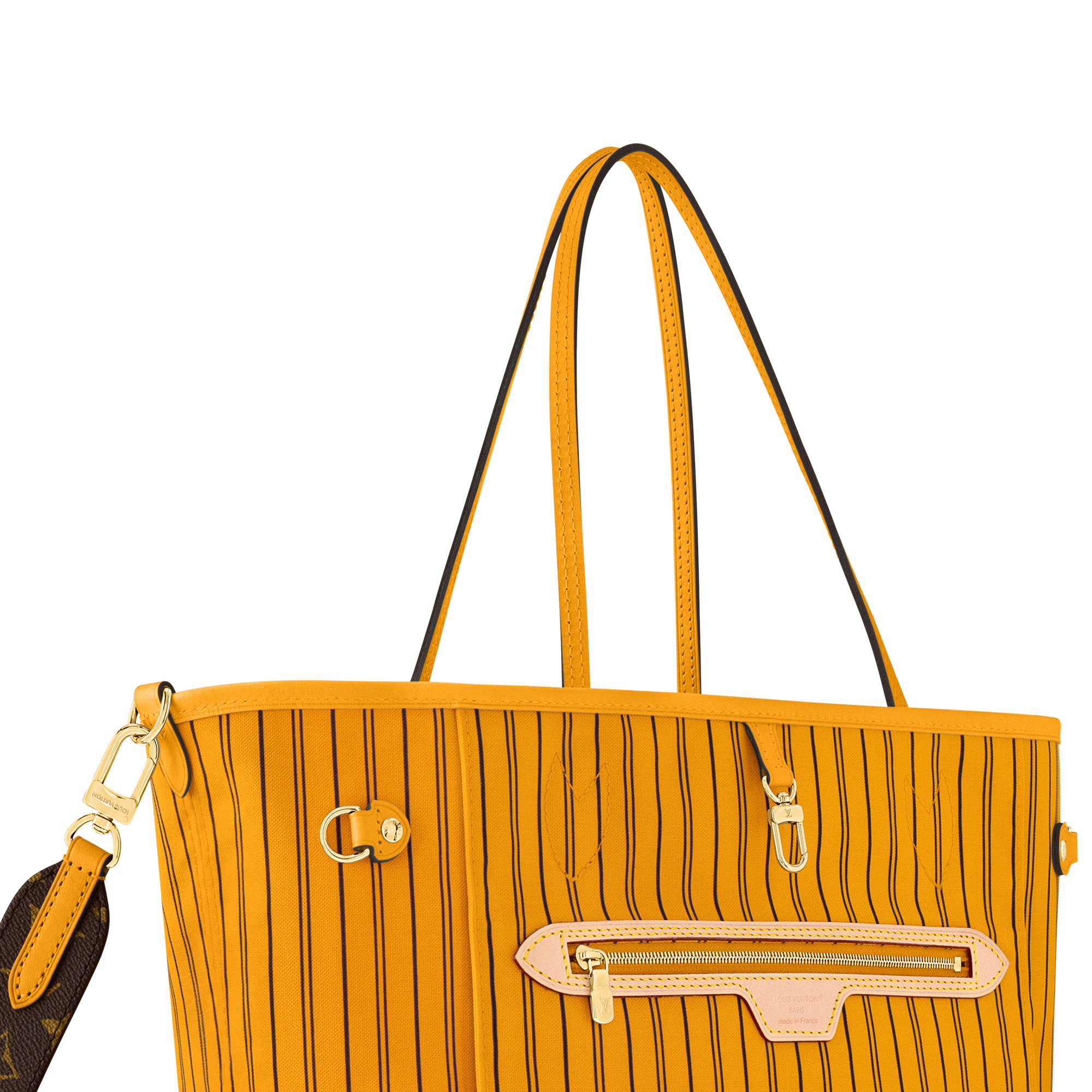 Neverfull Bandoulière Inside Out MM Monogram 帆布 in 時尚包包及小型皮件