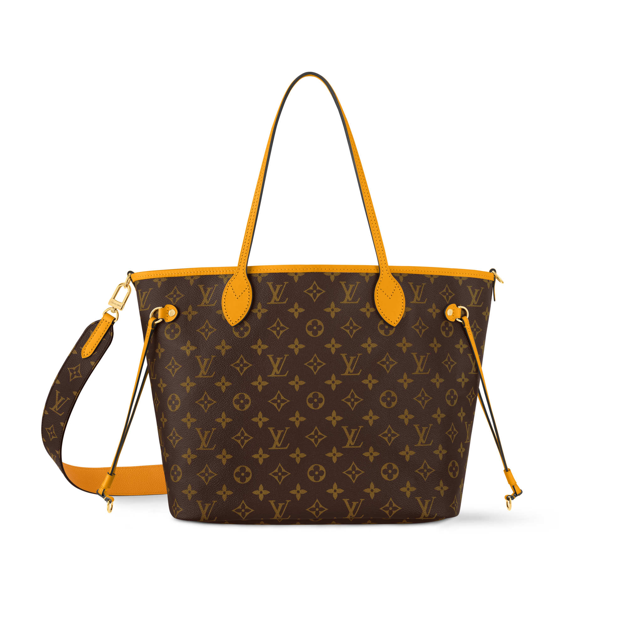 Neverfull Bandoulière Inside Out MM Monogram 帆布 in 時尚包包及小型皮件