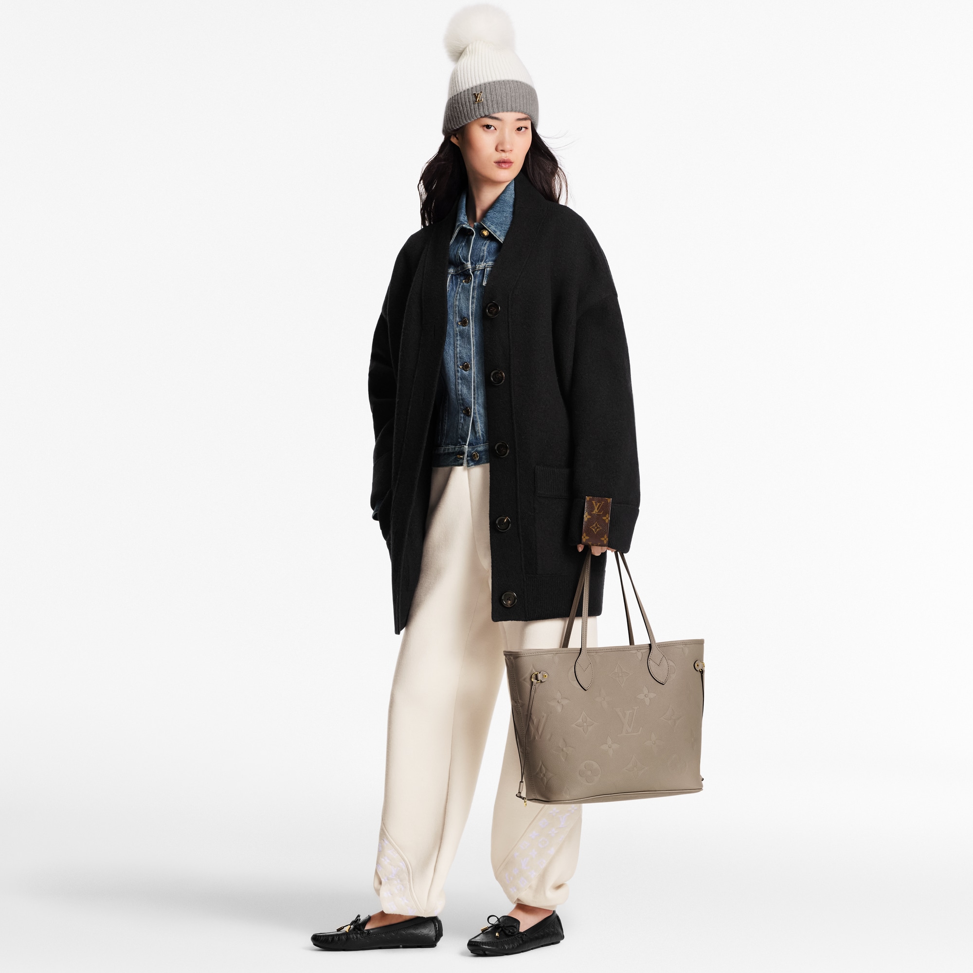 Neverfull MM Monogram Empreinte 皮革 in 女士
