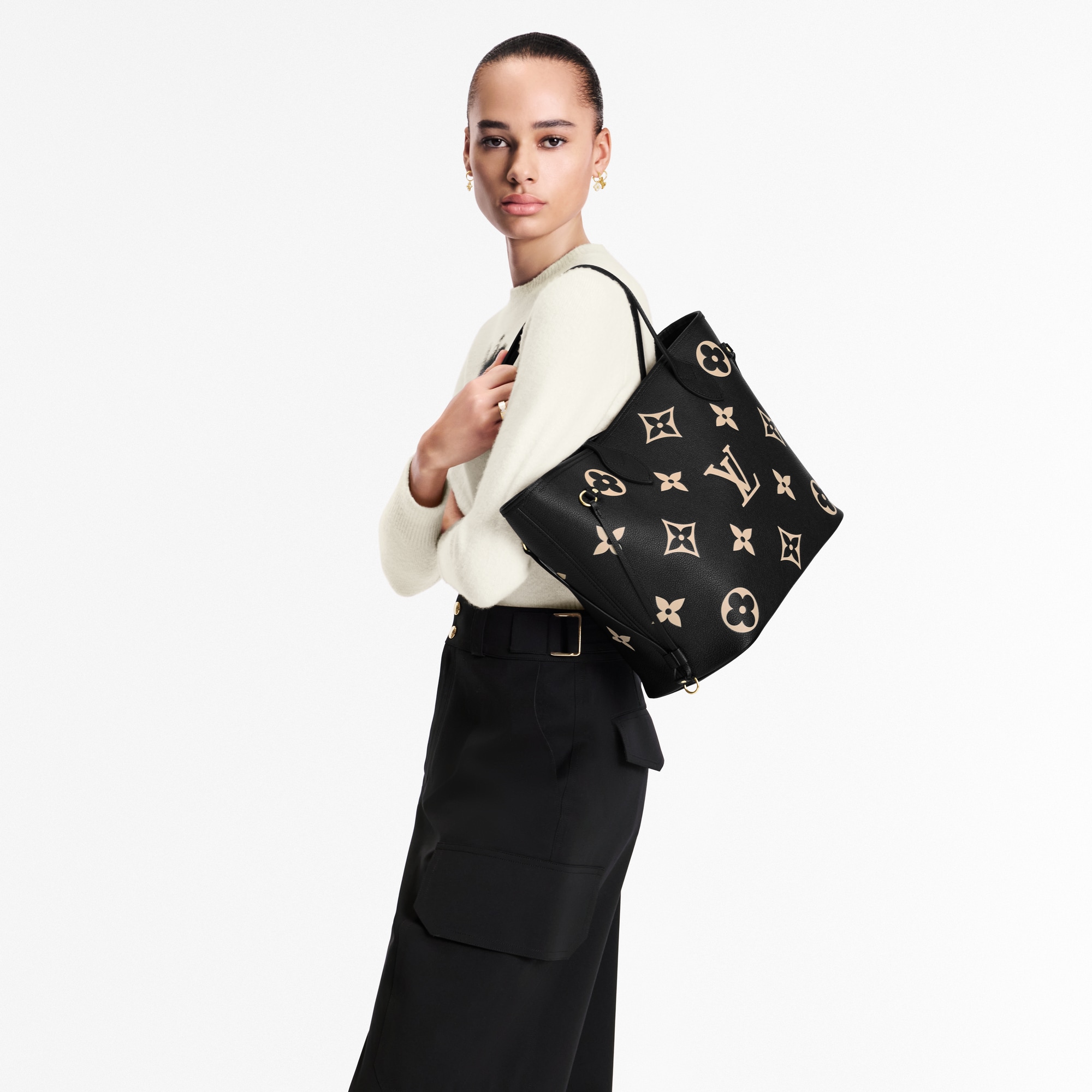 Neverfull MM Monogram Empreinte 皮革 in 女士