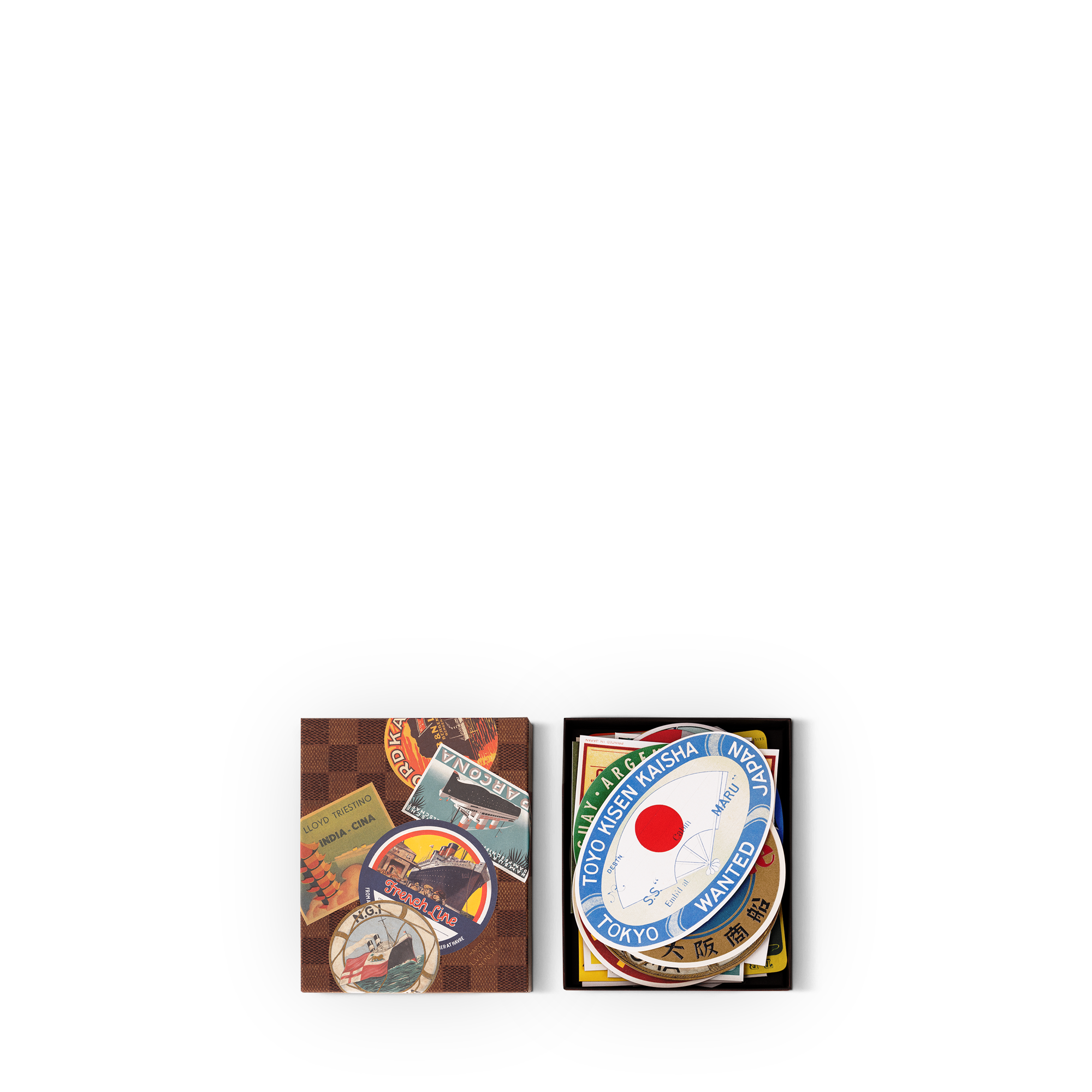 郵輪標籤明信片盒裝  in 行李箱、旅行用品及家居精品