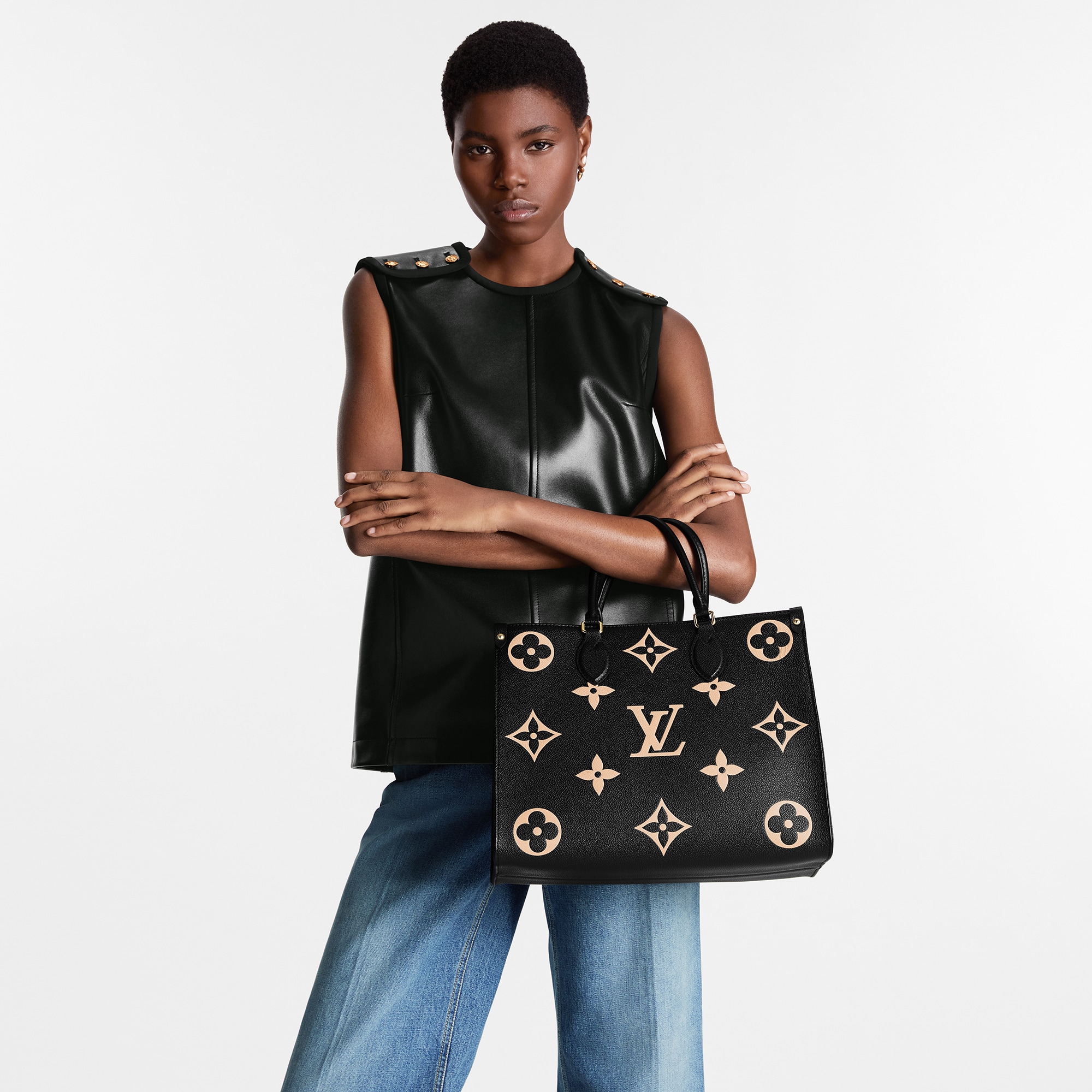 OnTheGo MM 雙色 Monogram Empreinte 皮革 in 女士